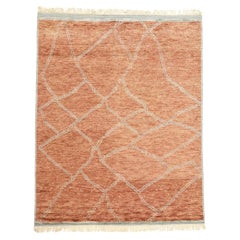 New Burnt Sienna Cascade Modern Moroccan Rug, 08'05 x 10'06