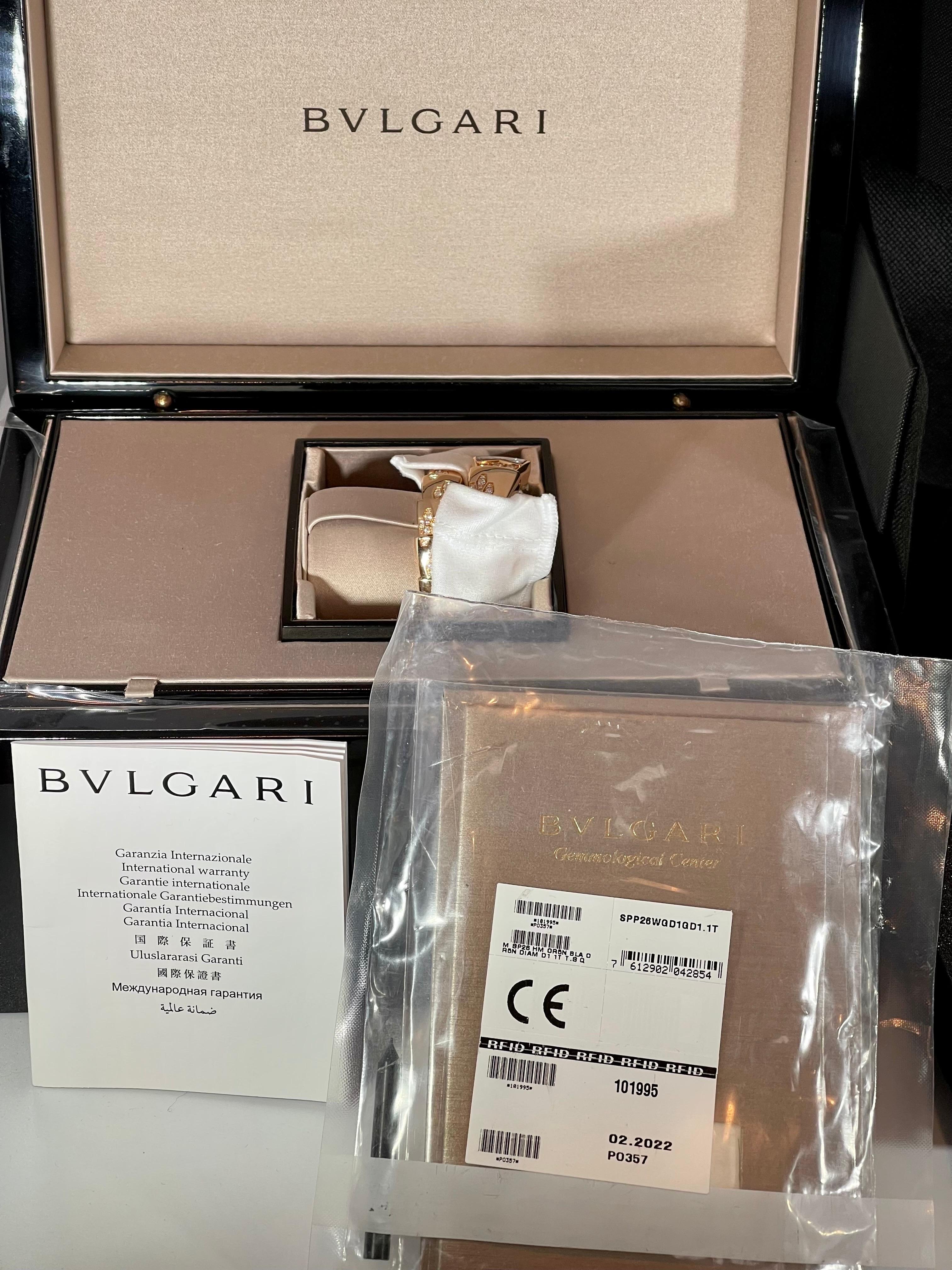 New Bvlgari Tubogas Serpenti Scaglie Ladies SPP26WGD1GD11T Watch with Box +Paper For Sale 4