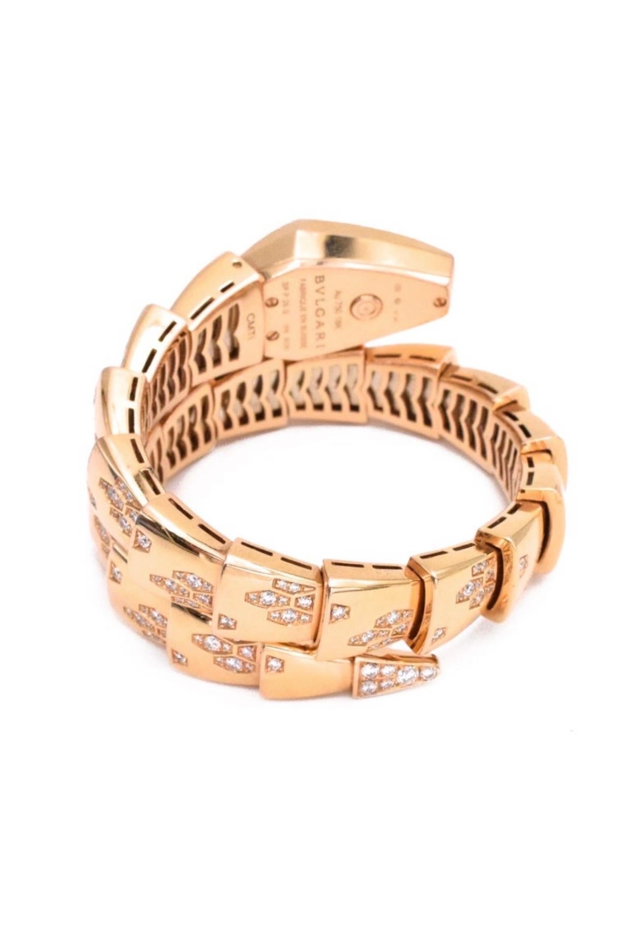 NEW Bvlgari Tubogas Serpenti Scaglie Ladies SPP26WGD1GD11T Watch With Box +paper. Rose gold 90 Gm
Due to Bulgari’s very distinct style, their jewelry is easily recognizable making it very trendy. One of their most recognizable collections is the