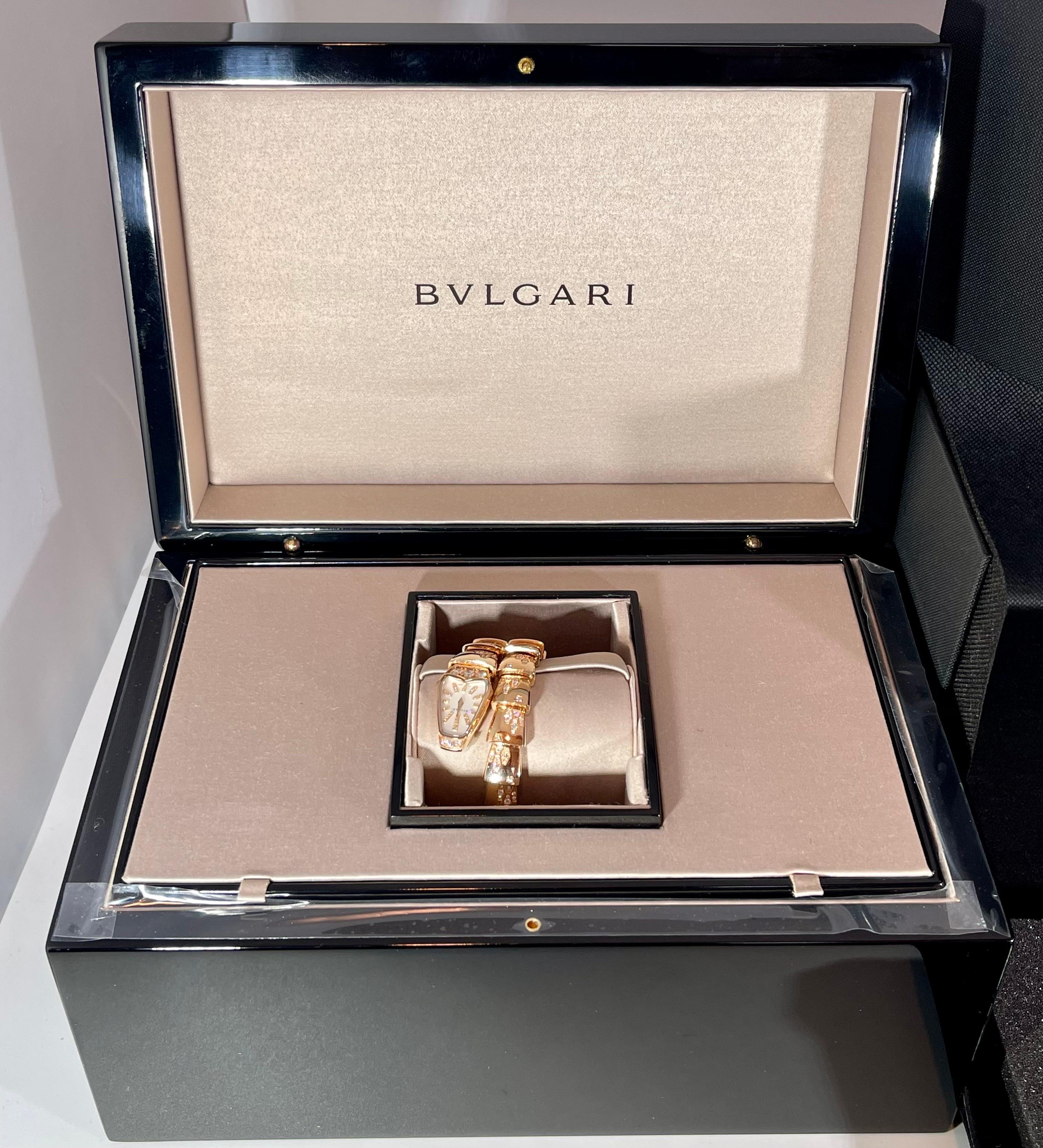 New Bvlgari Tubogas Serpenti Scaglie Ladies SPP26WGD1GD11T Watch with Box +Paper For Sale 2