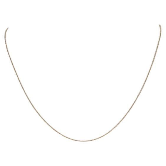 NEW Cable Chain Necklace 19 3/4" - 14k Yellow Gold Italian For Sale