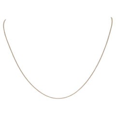 NEU Kabelkette Halskette 19 3/4" - 14k Gelbgold Italienisch