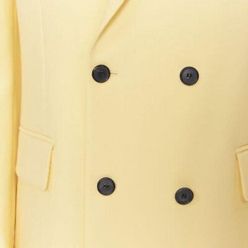 new CALVIN KLEIN 209W39NYC pastel yellow double breasted blazer jacket US40 L
Reference: TGAS/A03472
Brand: Calvin Klein
Designer: Raf Simons
Model: Blazer
Collection: Runway
As seen on: Jay-Z
Material: Polyester
Color: Yellow
Pattern: