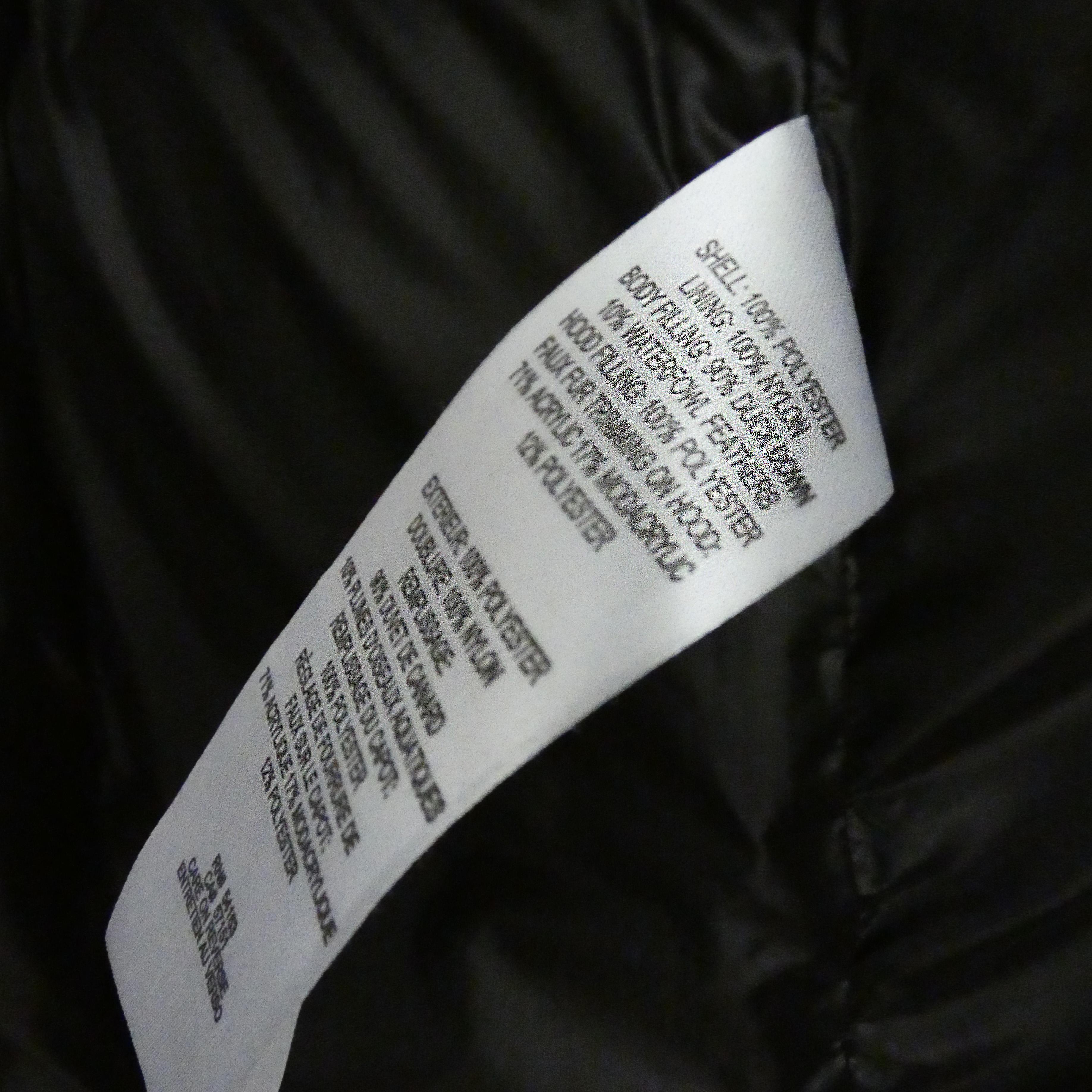 NEW Calvin Klein Black Long Duvet Down Puffer Coat with Faux Fur Hood For Sale 1