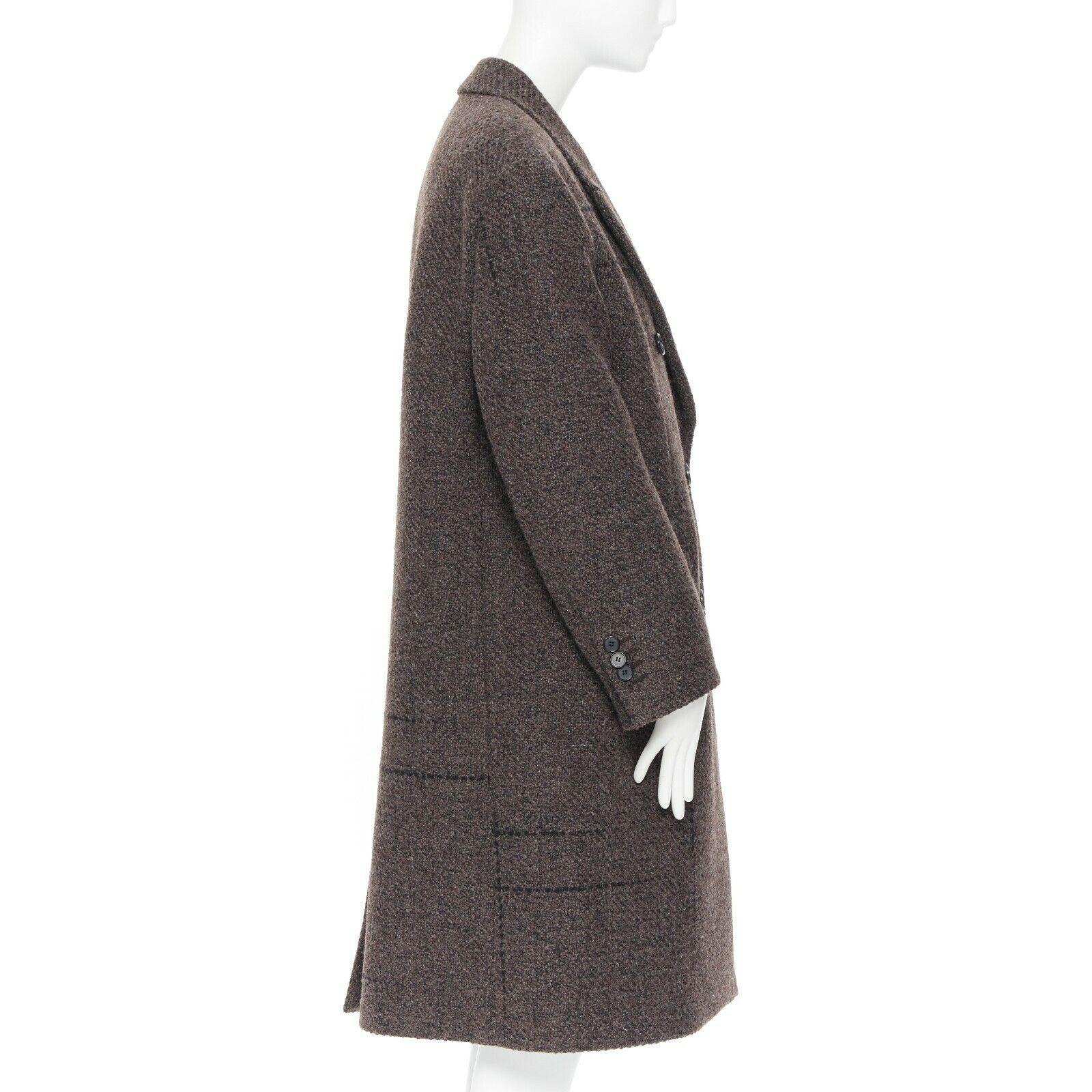 new CALVIN KLEIN RAF SIMONS AW18 runway oversize wool boucle coat US2 IT38 XS In Good Condition In Hong Kong, NT
