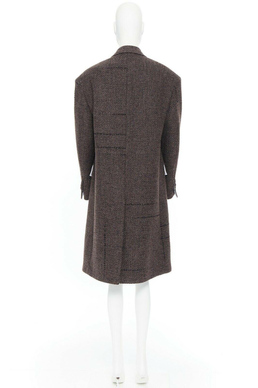 Women's new CALVIN KLEIN RAF SIMONS AW18 runway oversize wool boucle coat US2 IT38 XS