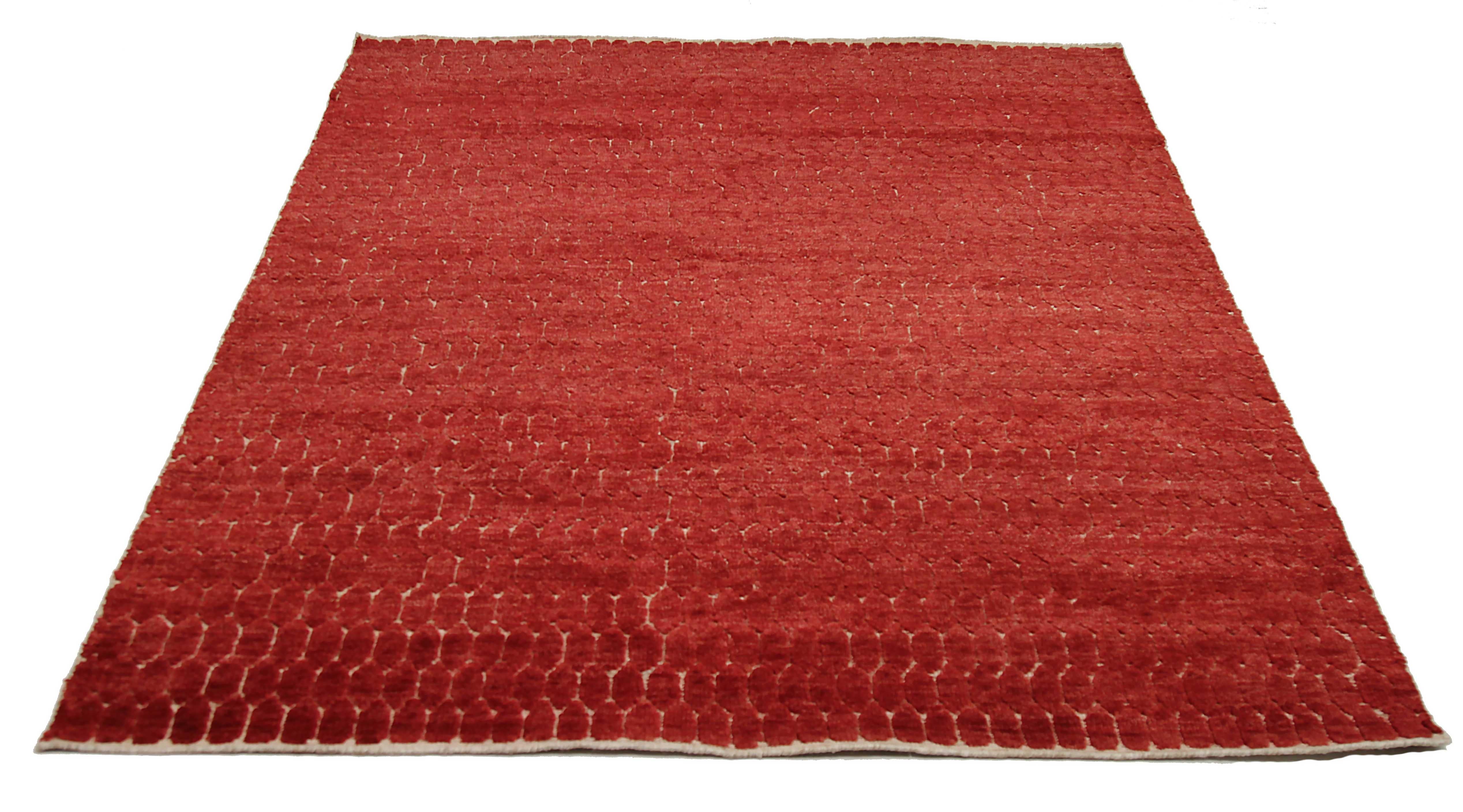 New area rug handwoven from the finest sheep’s wool. It’s colored with all-natural vegetable dyes that are safe for humans and pets. It has a nice 6’ x 8’ dimension that works perfectly in small to medium-sized rooms. 

Cameron collection is our