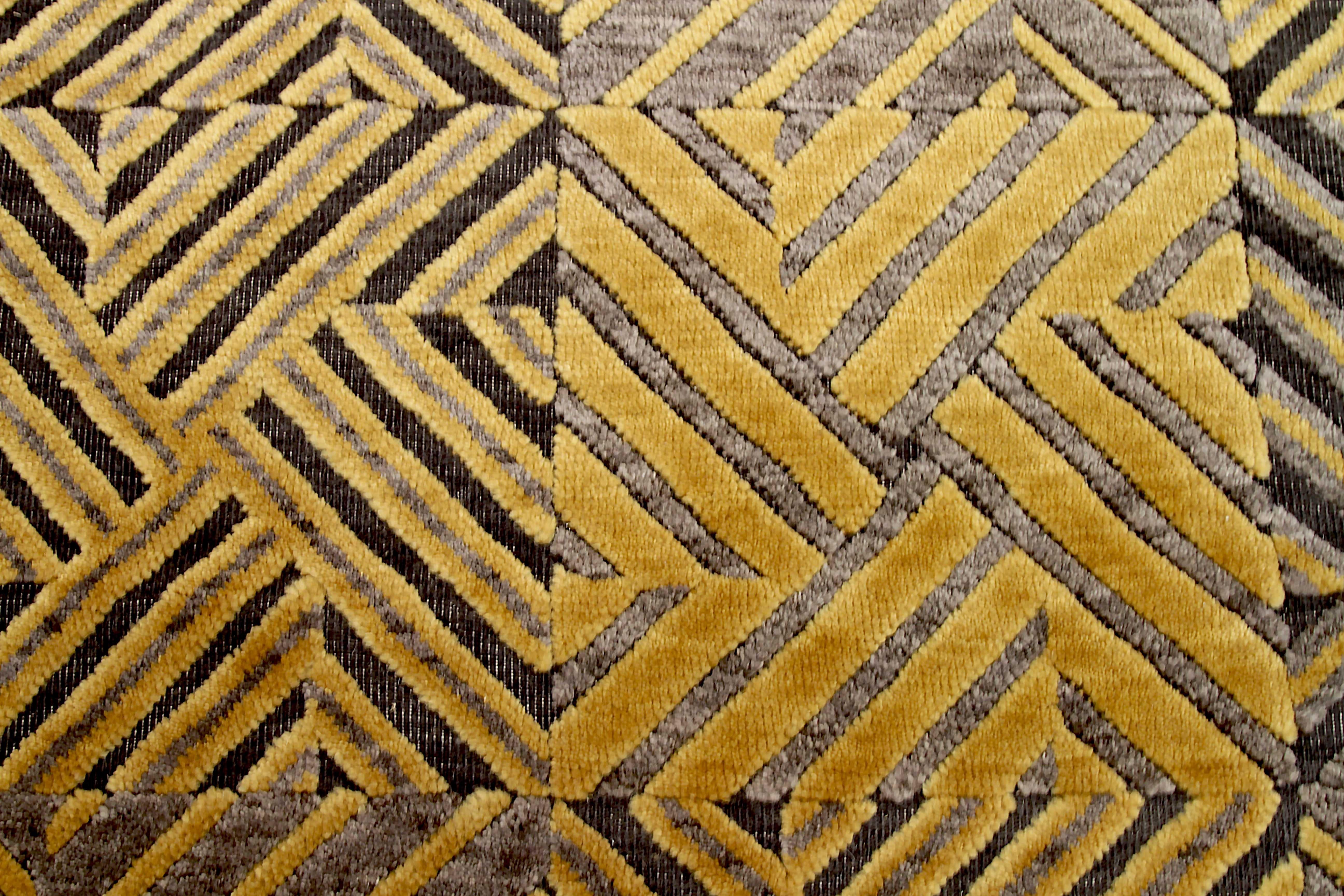 Neuer Teppich aus der Cameron-Kollektion mit modernen Design-Mustern und Farben (Handgewebt) im Angebot