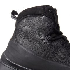 new CANADA GOOSE Journey black rubber nubuck full grain leather hiking boots US9
