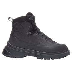 new CANADA GOOSE Journey black rubber nubuck full grain leather hiking boots US9