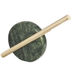 New "Canon/T" Handmade Sculpture Lamp Table in Metal and Marble