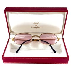New Cartier Dreamer 50mm Brushed Gold Plated Rose Lenses Sunglasses France