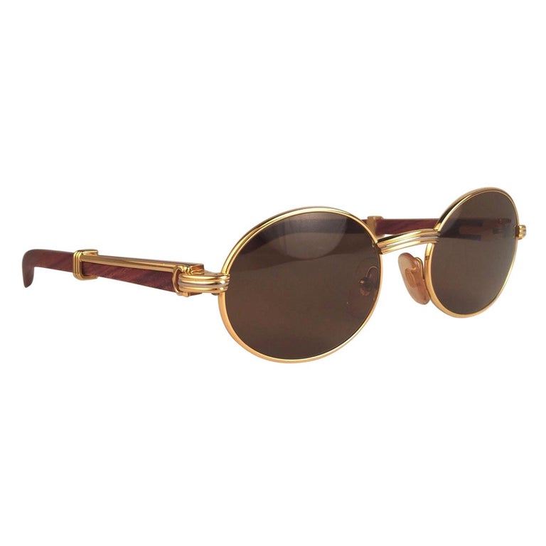 New Cartier Giverny Gold and Wood 51/20 Full Set Brown Lens France  Sunglasses at 1stDibs | cartier glasses wood, cartier wood frames, cartier  giverny wood