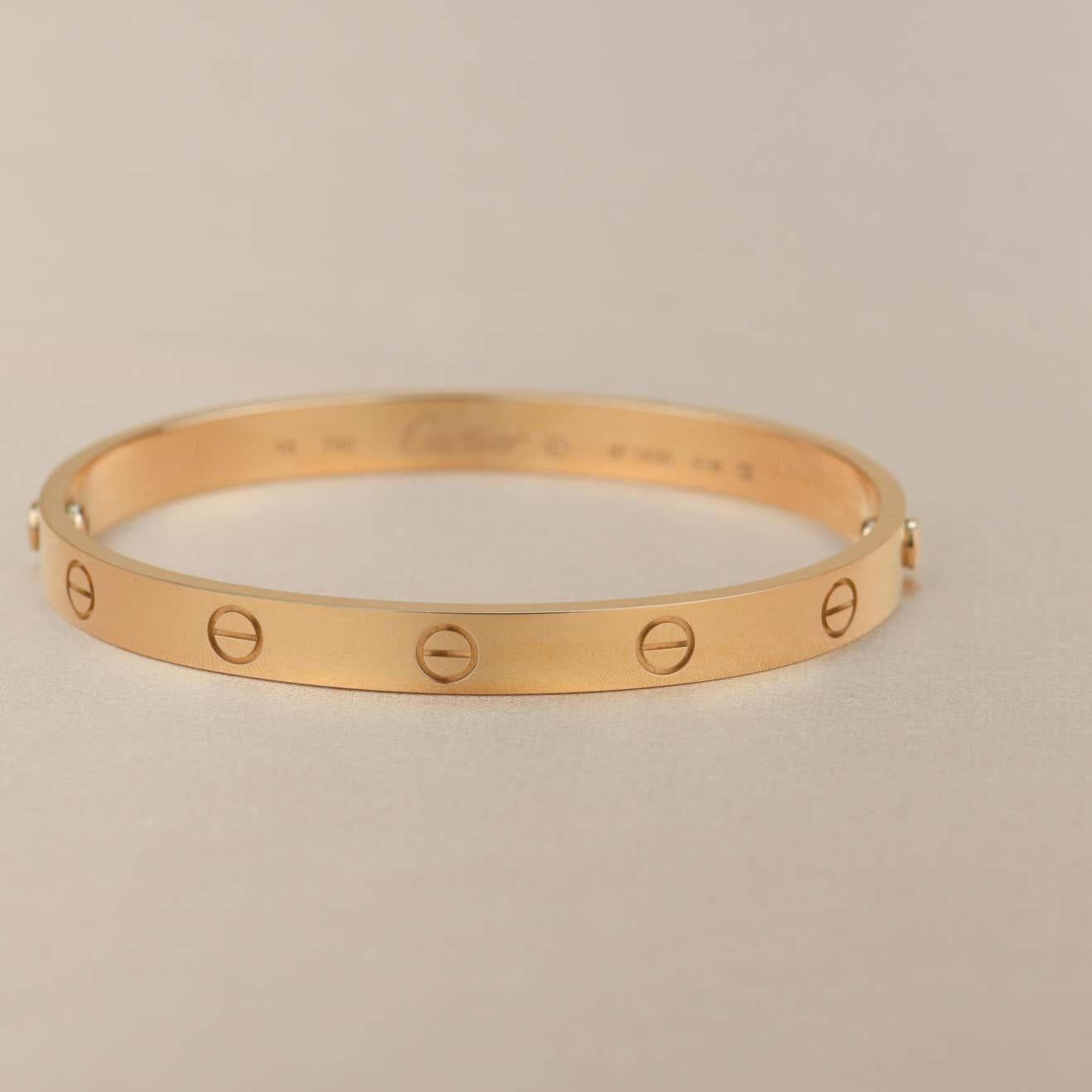 Women's or Men's New Cartier Love 18K Rose Gold Bracelet