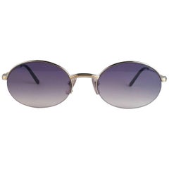 New Cartier Oval Platine Manhattan 51mm Frame 18k Plated Sunglasses France