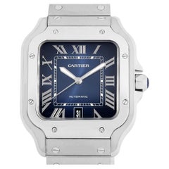 Used New Cartier Santos de Cartier LM WSSA0030 Men's Watch - Modern Elegance & Style