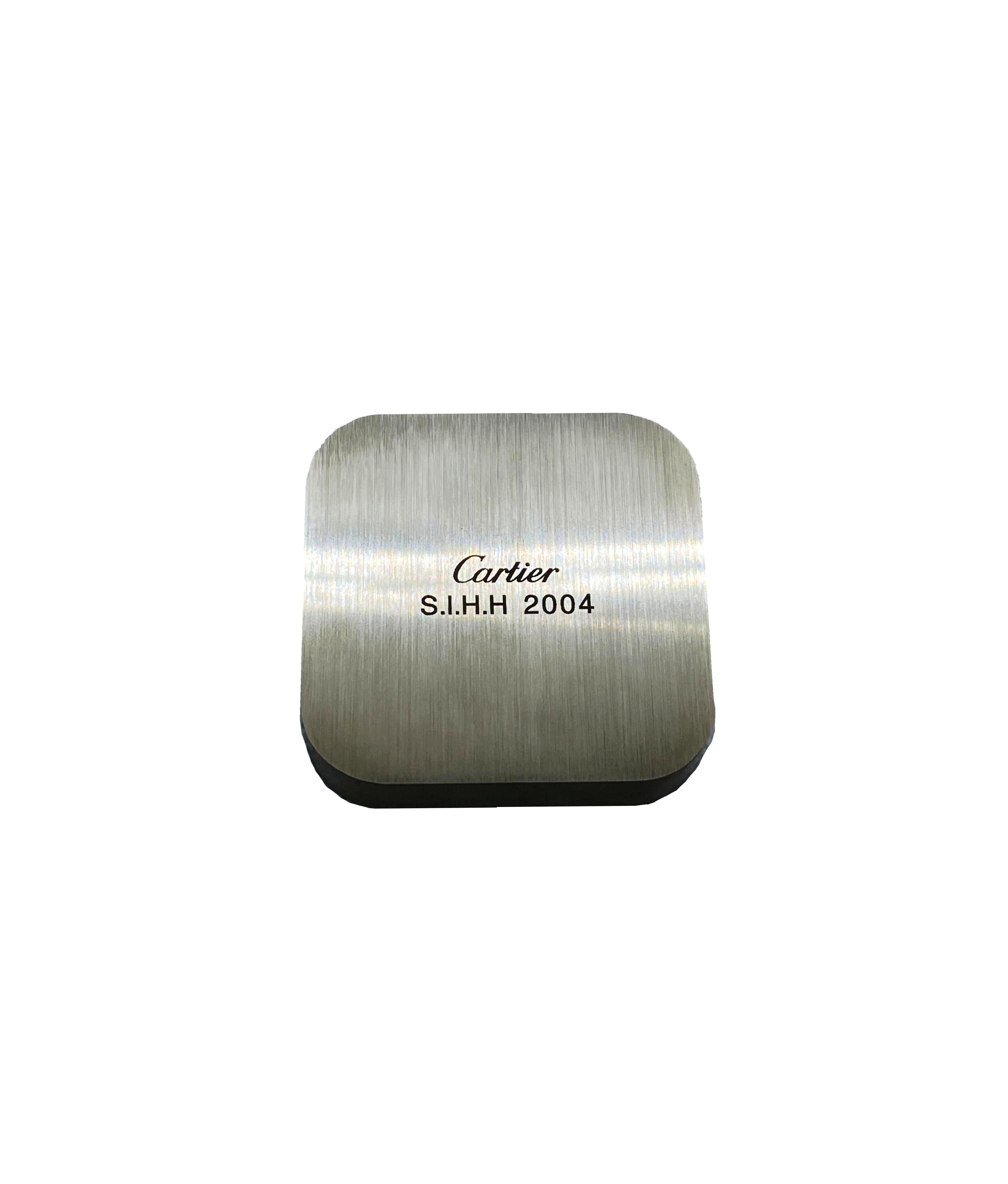 CARTIER Santos Palladium Compass
A very rare and limited piece 
Produced for the SIHH 2004 in Geneva, Switzerland and only made available to a very few, hand-selected Cartier clients
Ideal gift for a Cartier aficionado and collector
Brass dial with