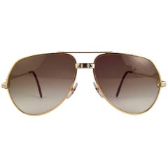 New Cartier Santos Screws 1983 59mm 18K Heavy Plated Sunglasses France