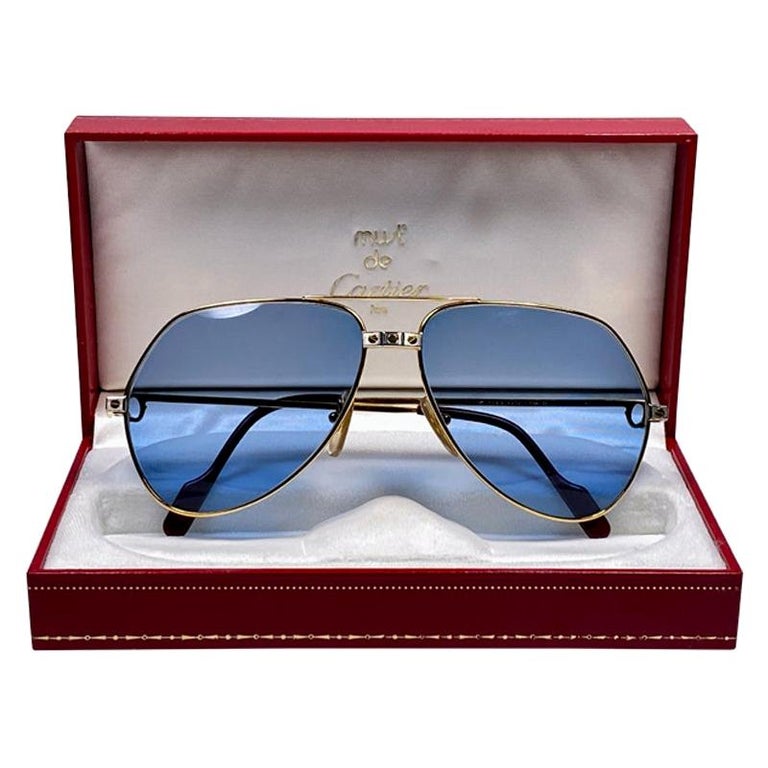 cartier sunglasses blue lenses