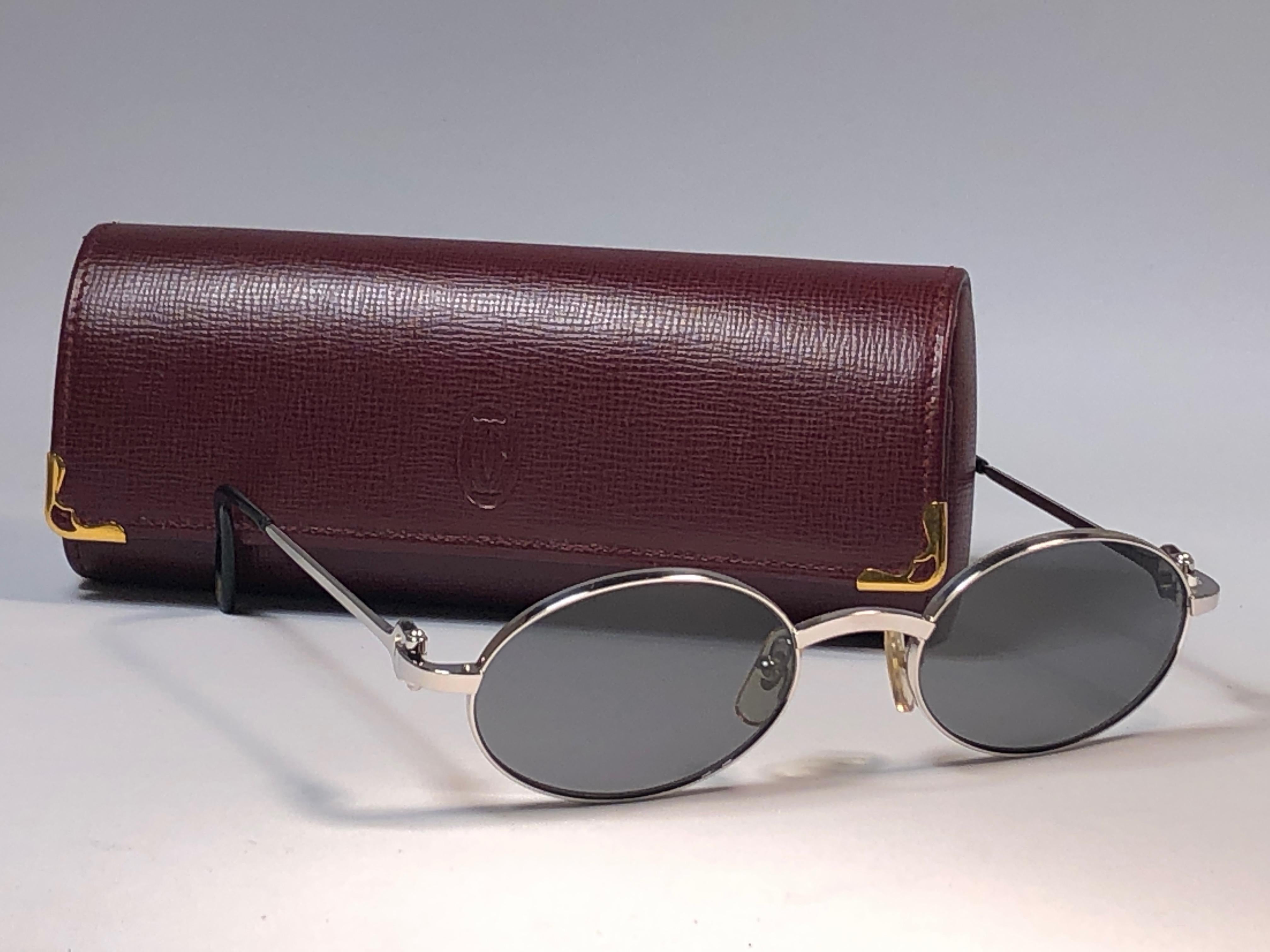 New Cartier Spider 48mm Platine Plated Grey Lenses Occhiali da sole Francia In condizioni Nuovo in vendita a Baleares, Baleares