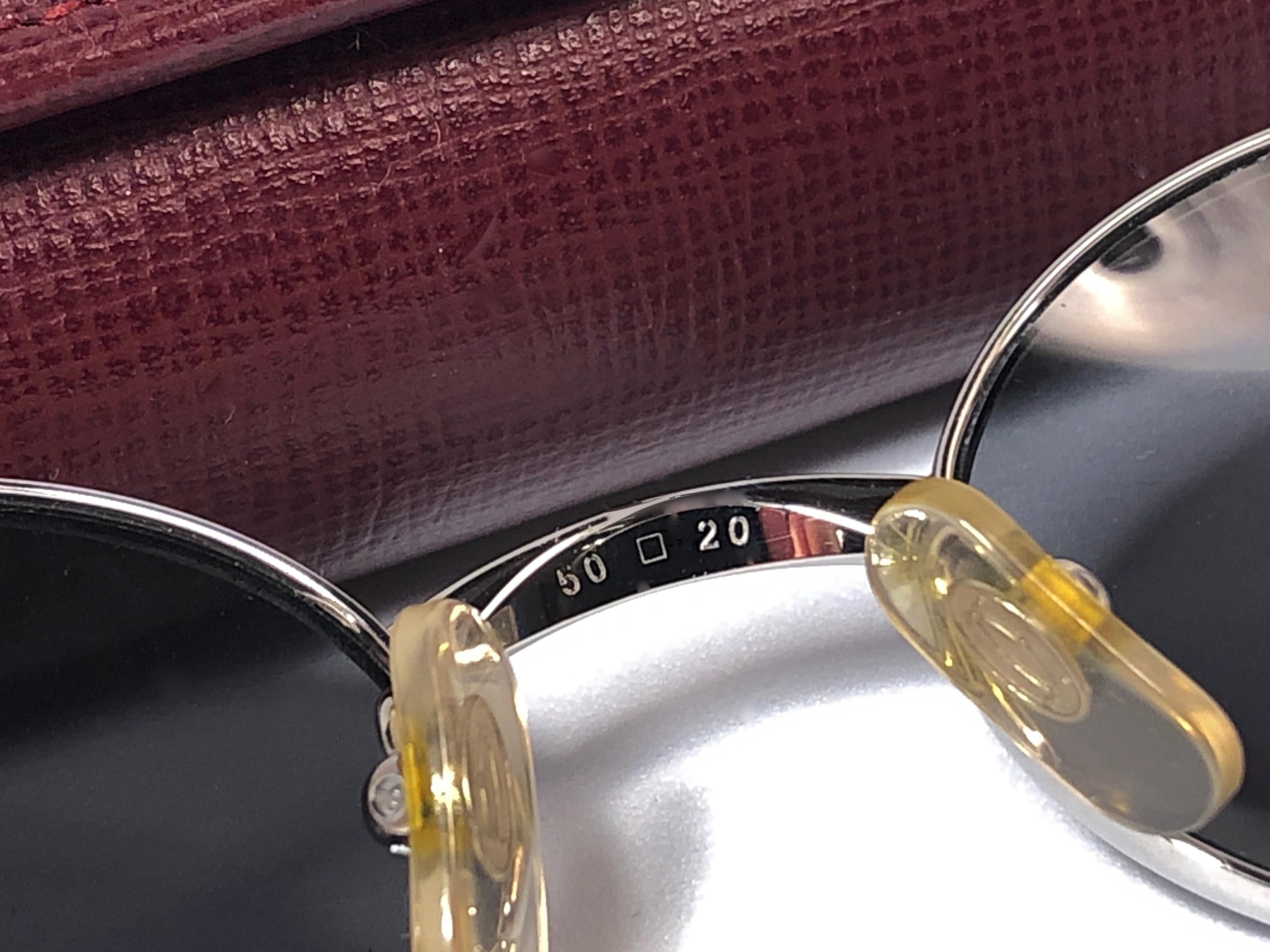 Nouveau Cartier Spider 50mm Platine Plated Grey Lenses Lunettes de soleil France 1