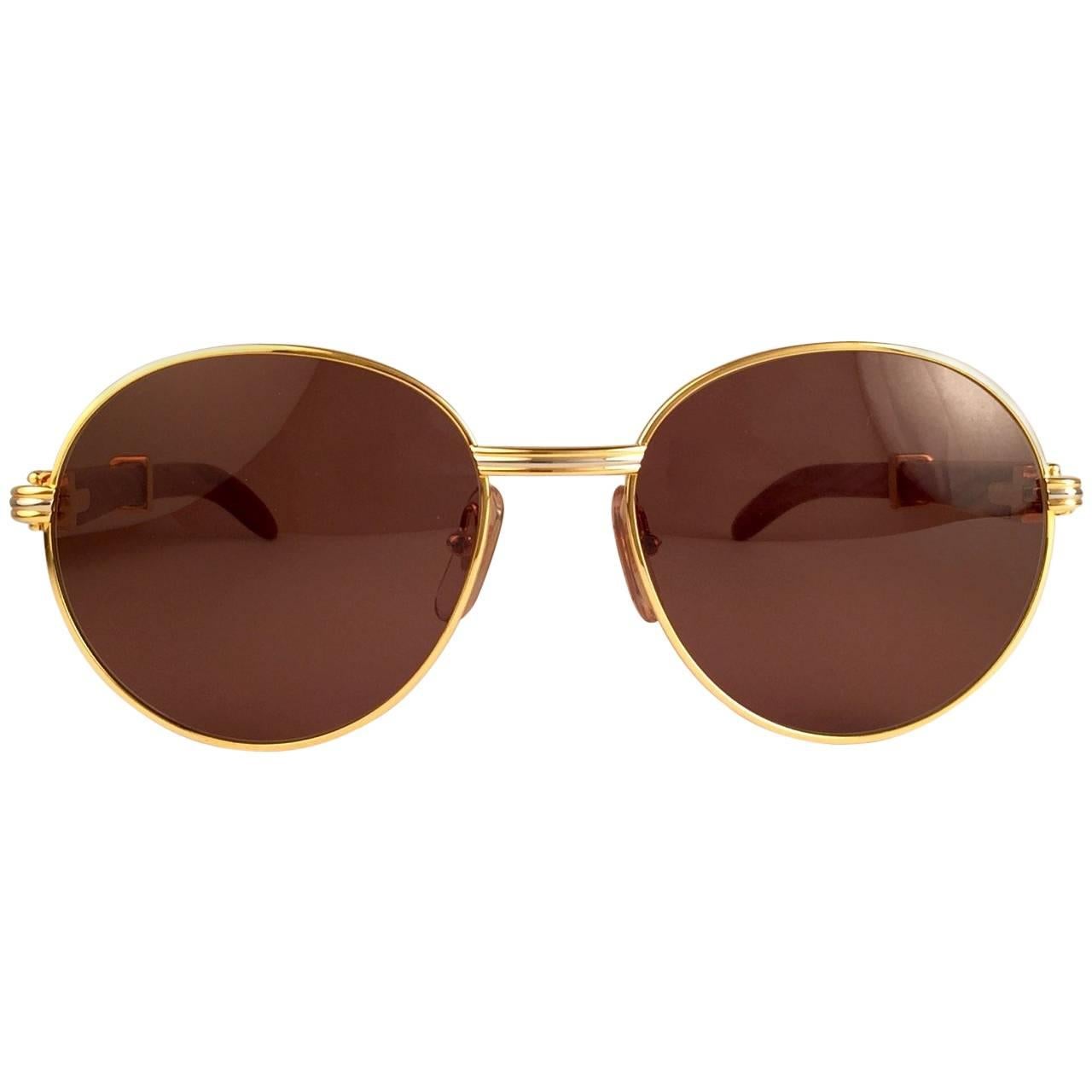 cartier glasses wood