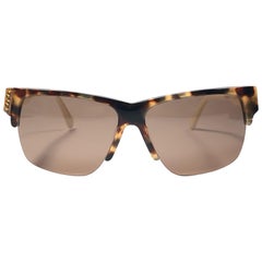 Nuevas gafas de sol Catherine Deneuve Tortoise Half Frame Made in France 1970