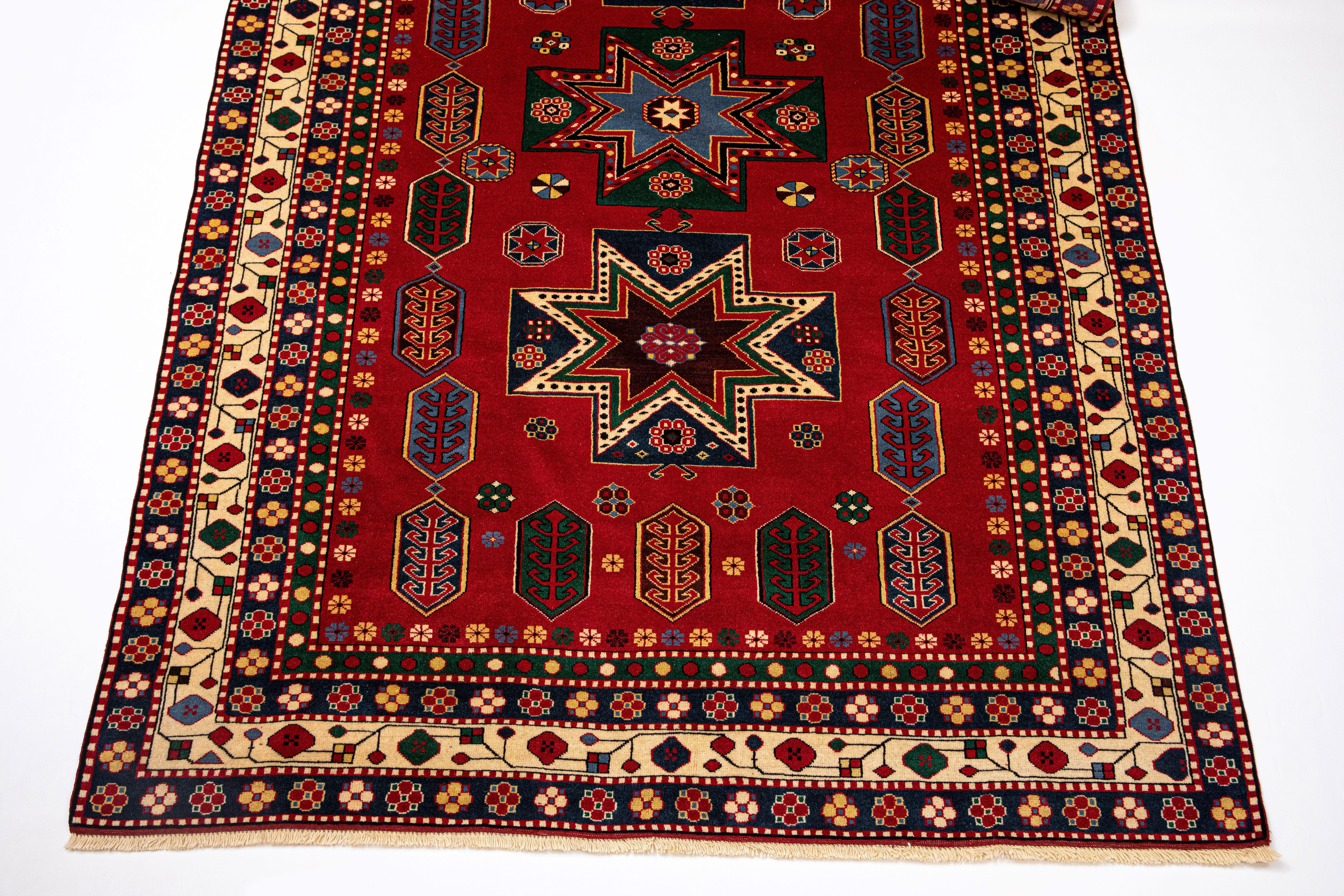 New Caucasian Karbagh Kazak Handmade Excellence, Special Museum Edition  For Sale 4