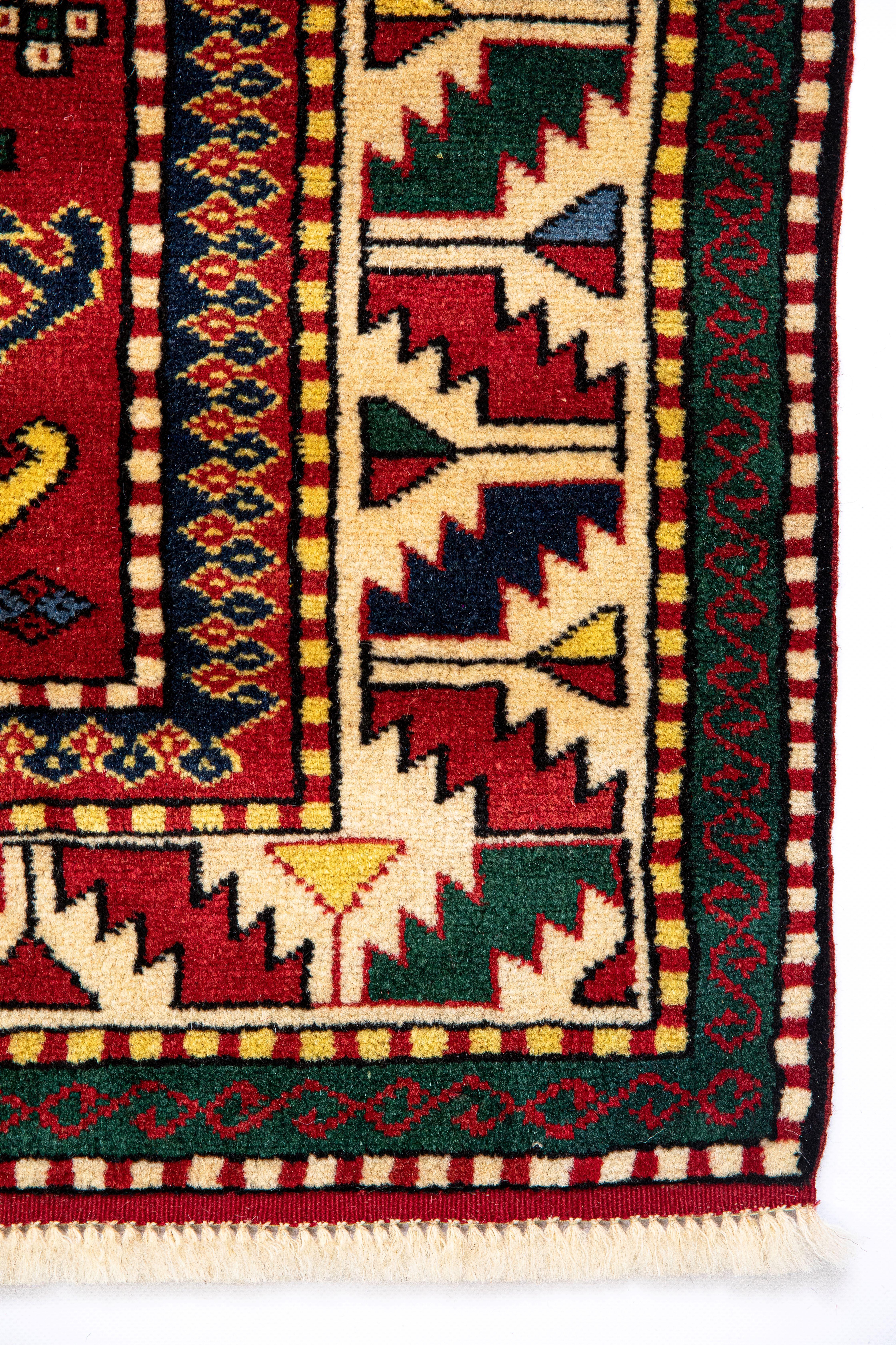 Contemporary New Caucasian Kazak Handmade Limited Museum Series For Sale