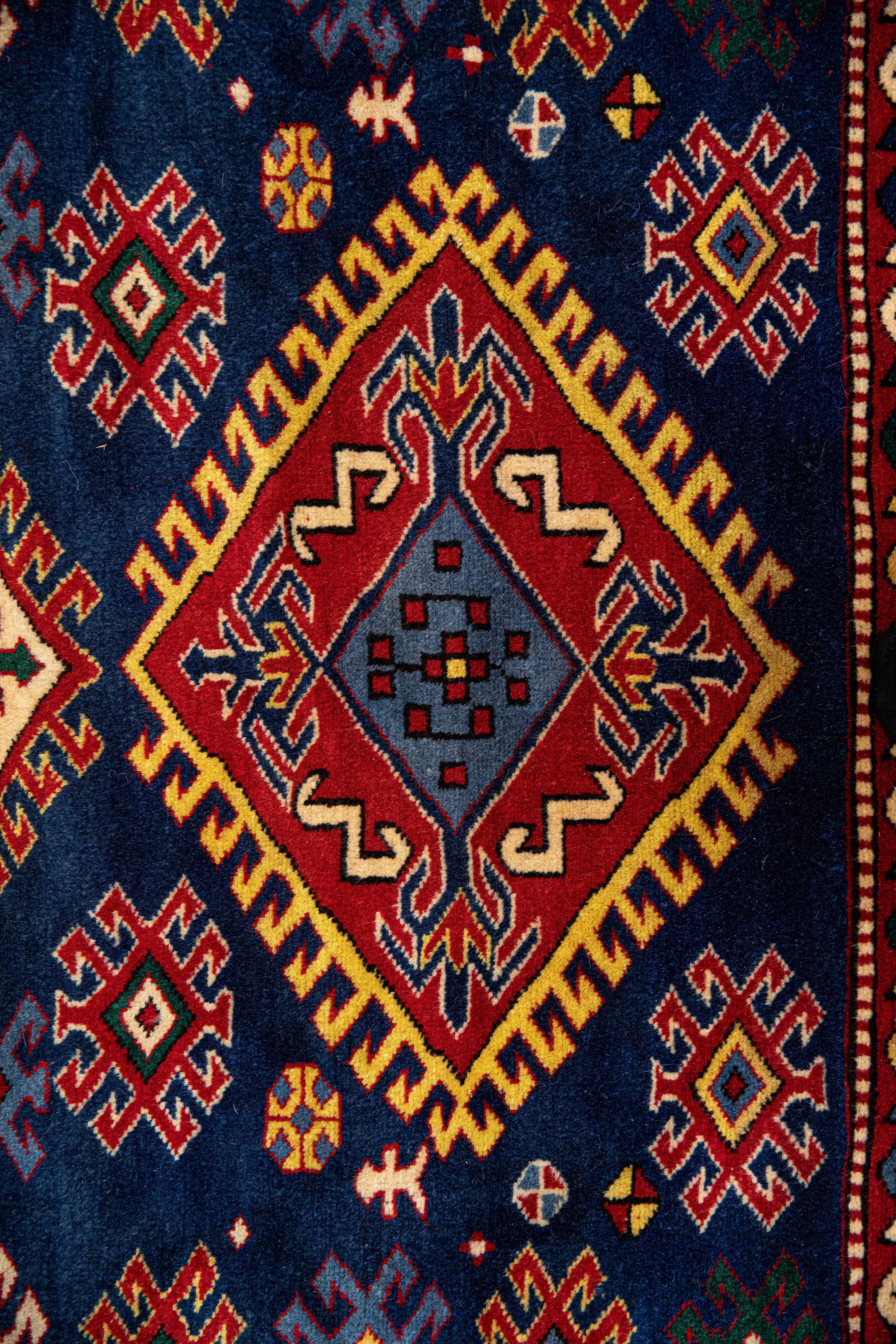 Contemporary New Caucasian Kazak One of a Kind Limited Museum Series For Sale