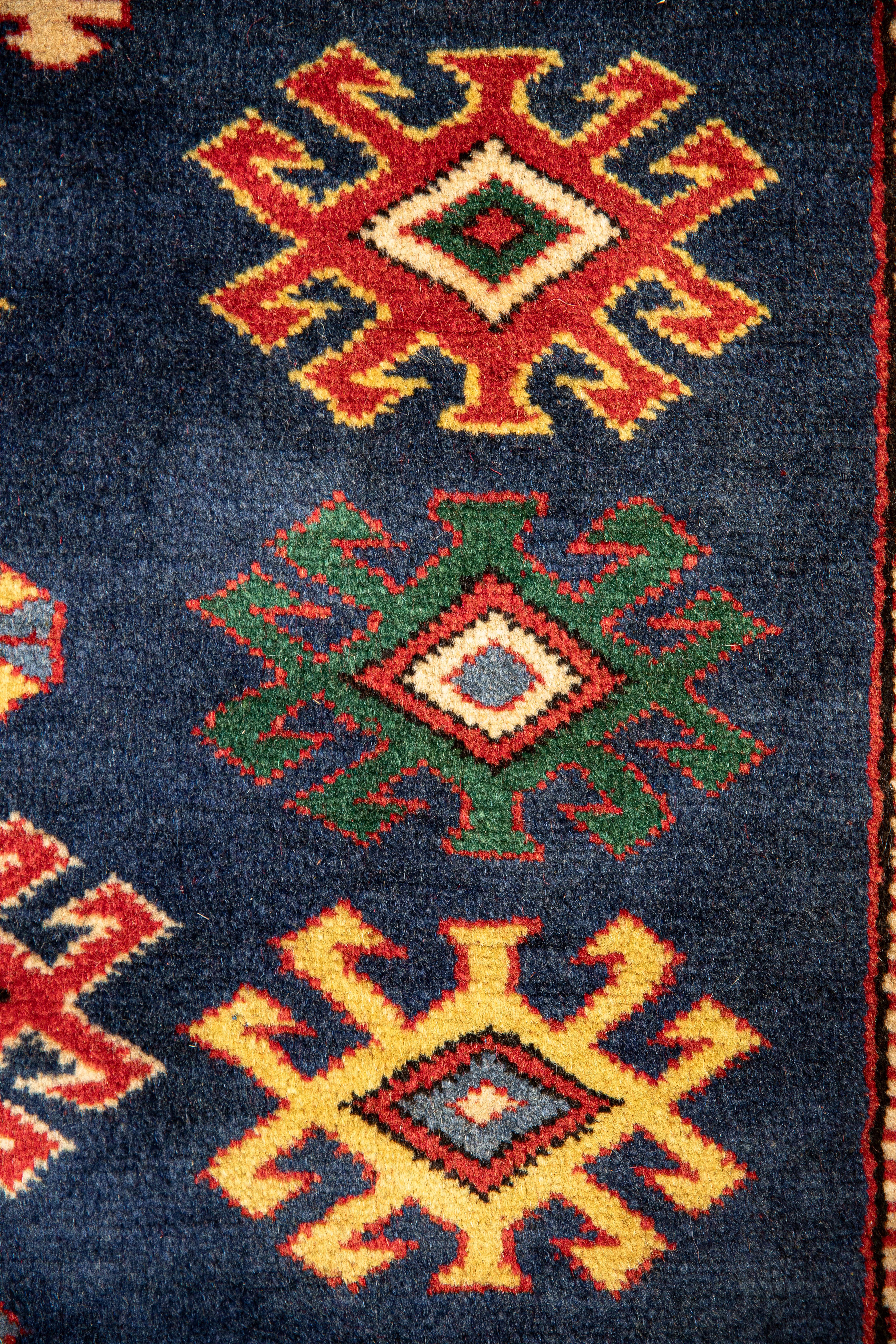 Wool New Caucasian Kazak One of a Kind Limited Museum Series For Sale
