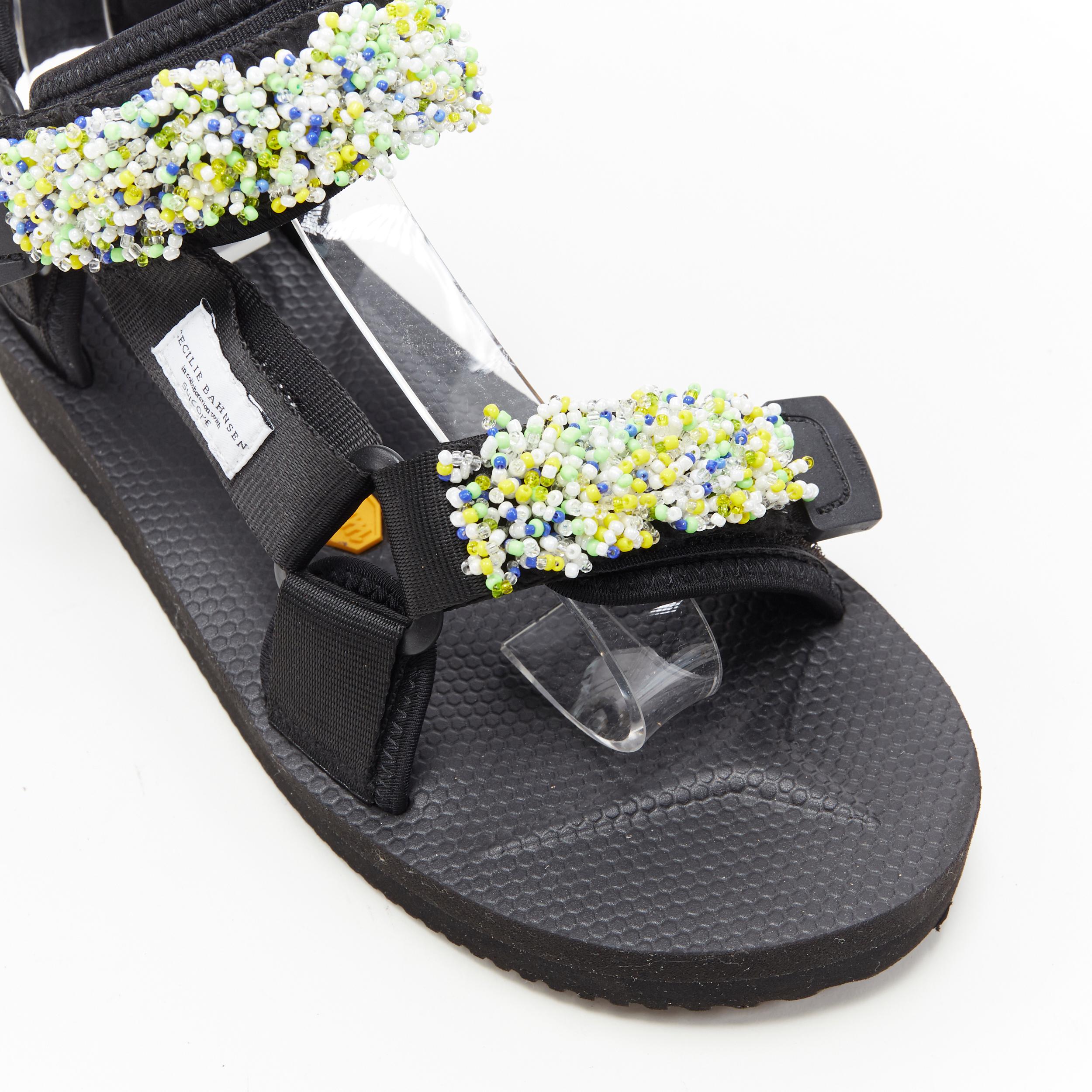 new CECILIE BAHNSEN SUICOKE Maria beaded sports strap vibran sole sandals EU37 In New Condition In Hong Kong, NT