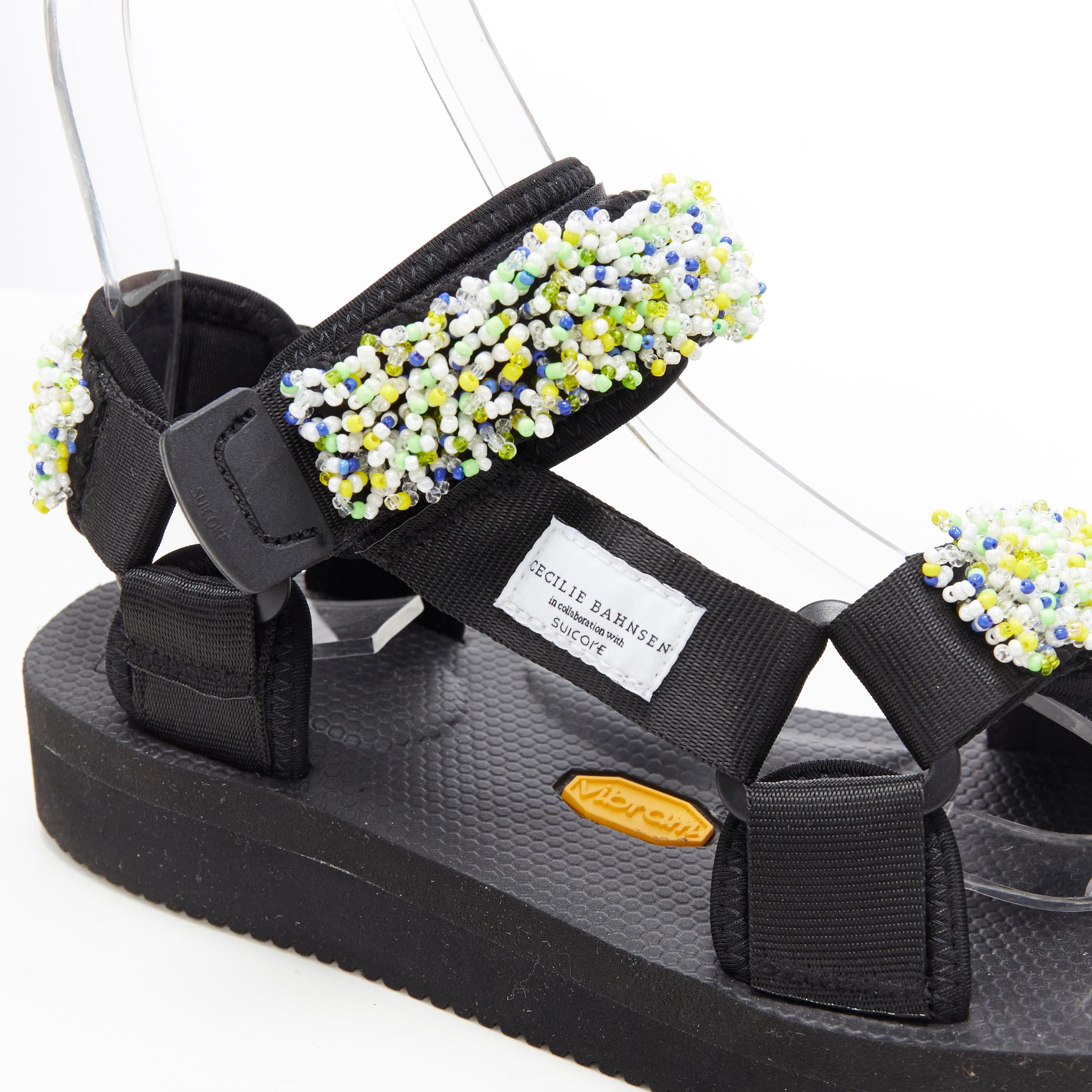 nuevo CECILIE BAHNSEN SUICOKE Maria sandalias deportivas de tiras vibran EU37 3