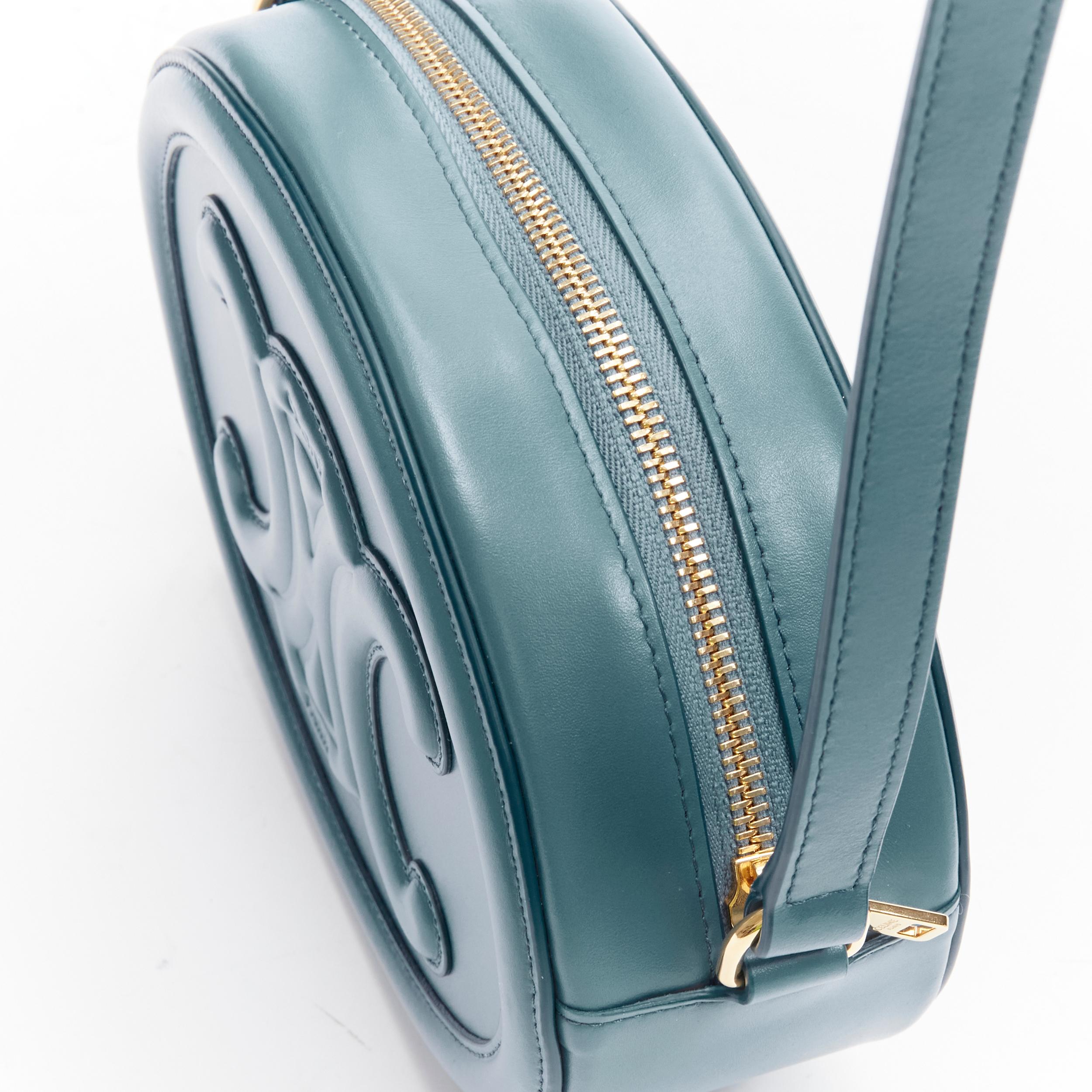new CELINE 2023 Oval Purse blue leather Triomphe logo crossbody bag For Sale 1