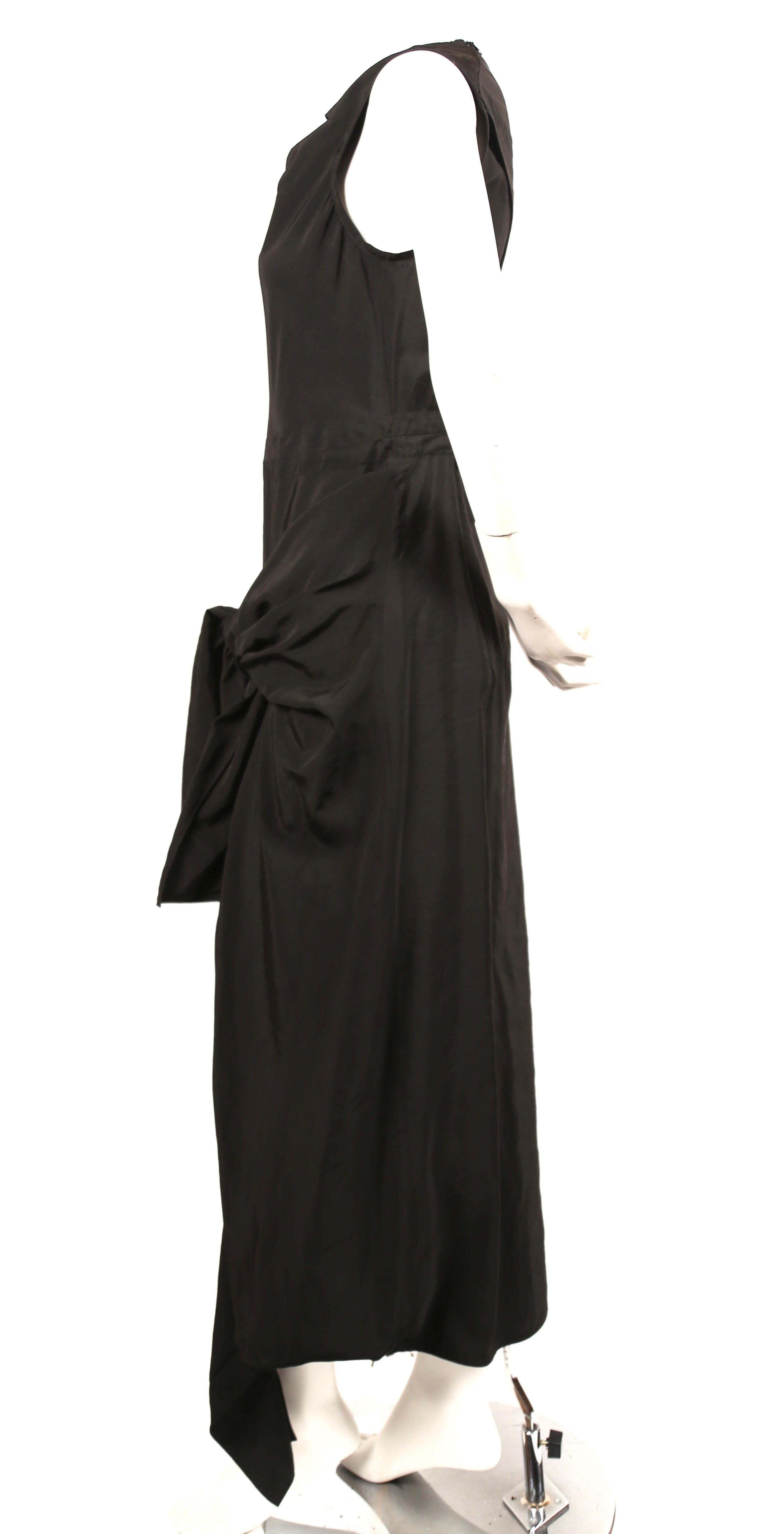 new CELINE By PHOEBE PHILO black dress with ties and cut out back In New Condition For Sale In San Fransisco, CA