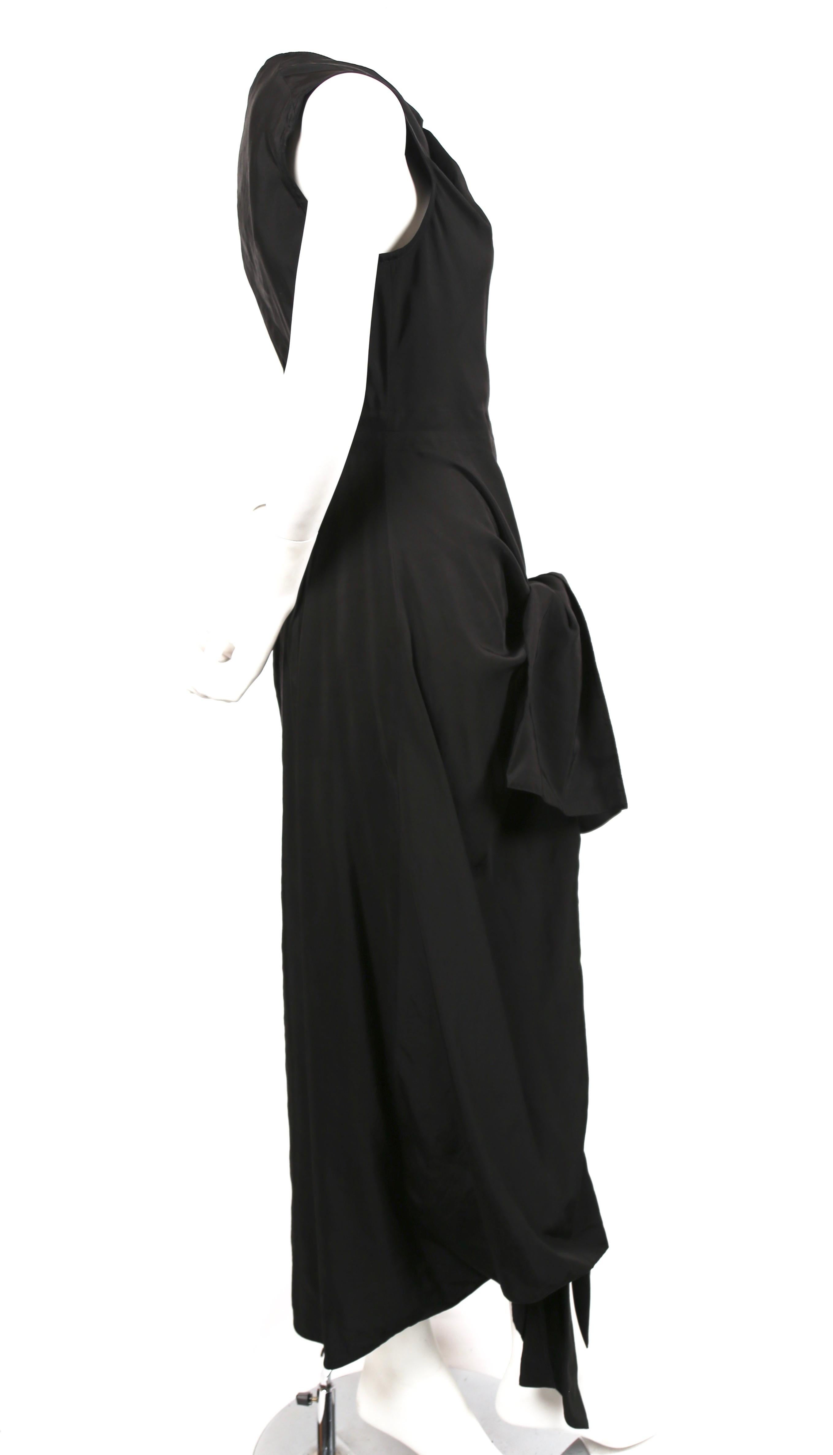 new CELINE By PHOEBE PHILO black dress with ties and cut out back For Sale 1
