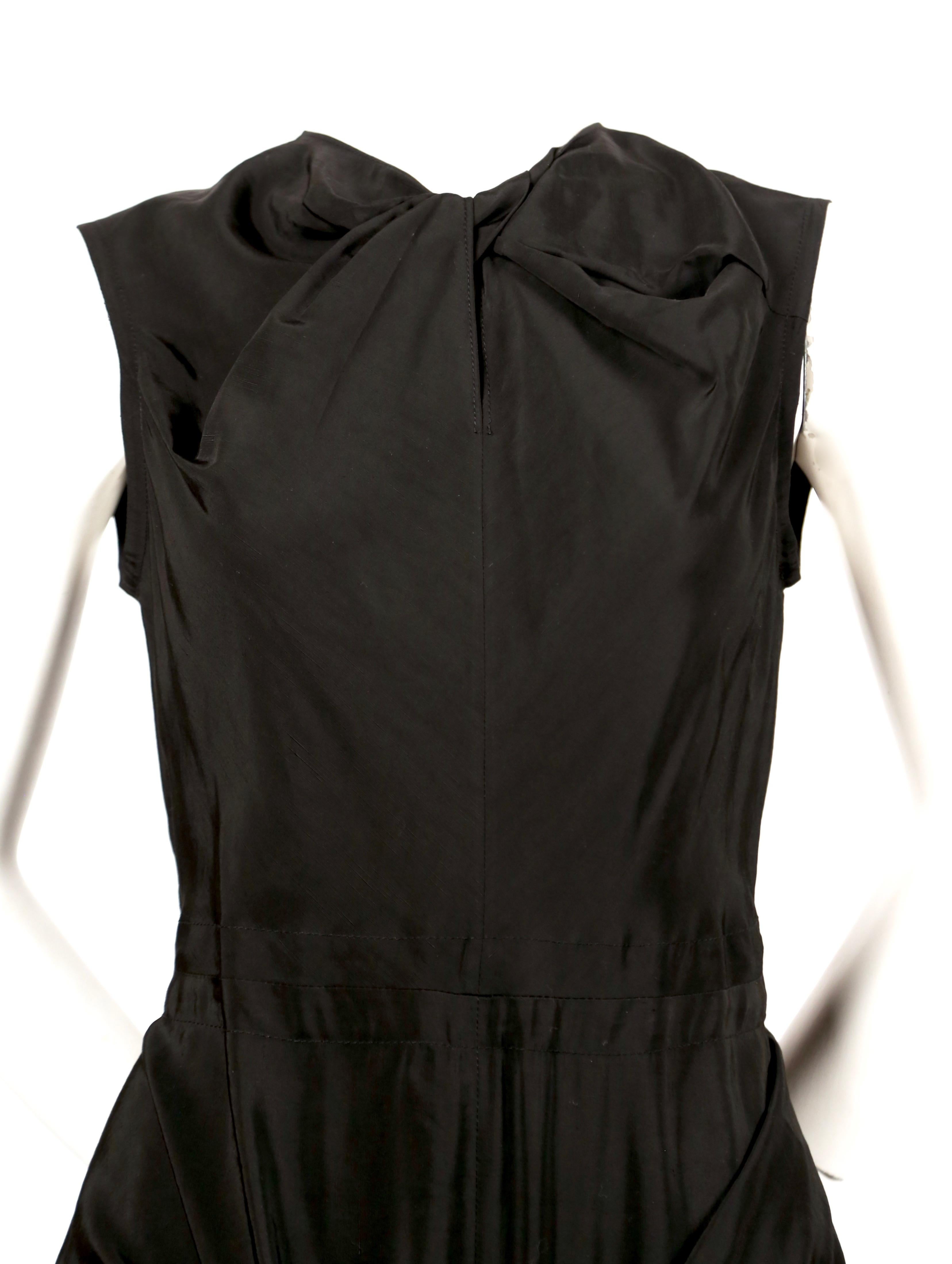 new CELINE By PHOEBE PHILO black dress with ties and cut out back For Sale 4