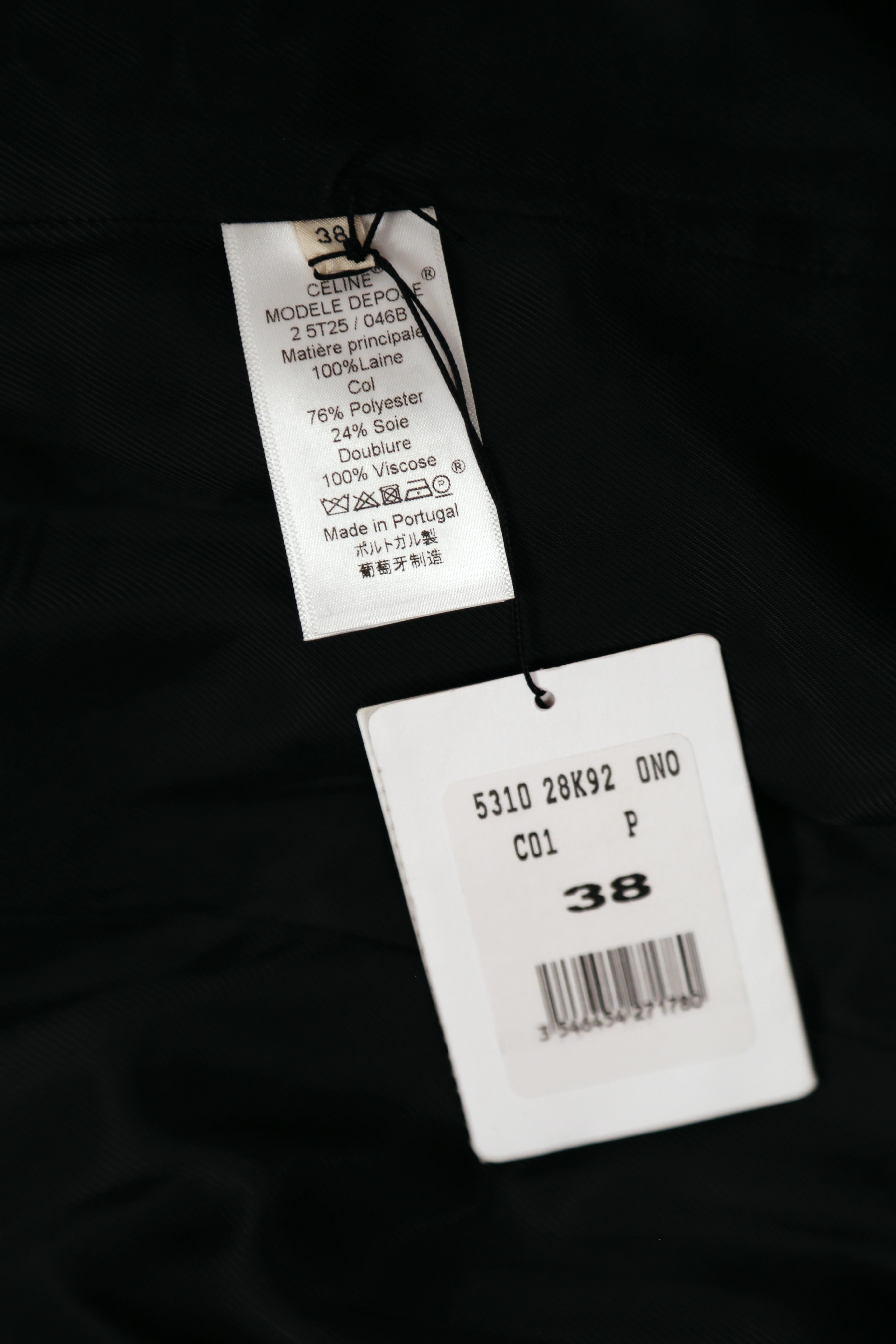 neu CELINE by PHOEBE PHILO Herbst 2017 Laufstegjacke mit Rüschen halbgürtel 2