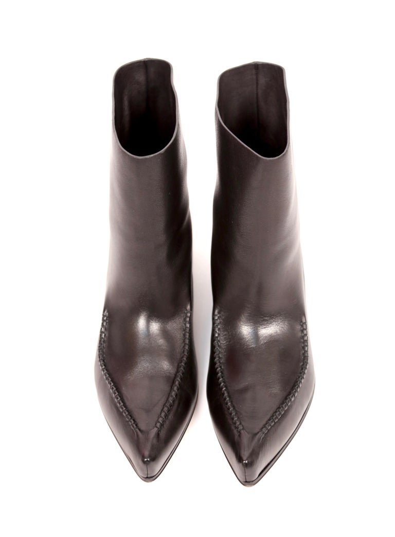 Bottes Céline Taille 38 - Époque Phoebe Philo, Quasi Neuves, Cuir Noir, Occasion