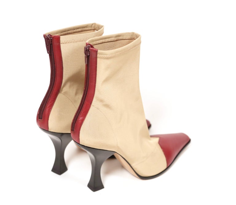 new CELINE by Phoebe Philo tan �Madame� ankle boots with