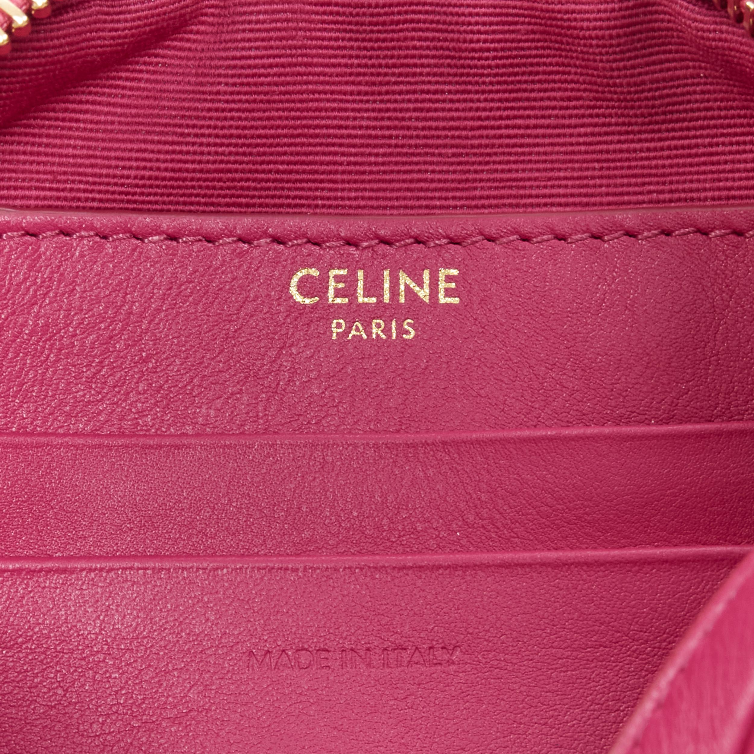 new CELINE Hedi Slimane 2019 C Charm red quilted small crossbody camera bag For Sale 3