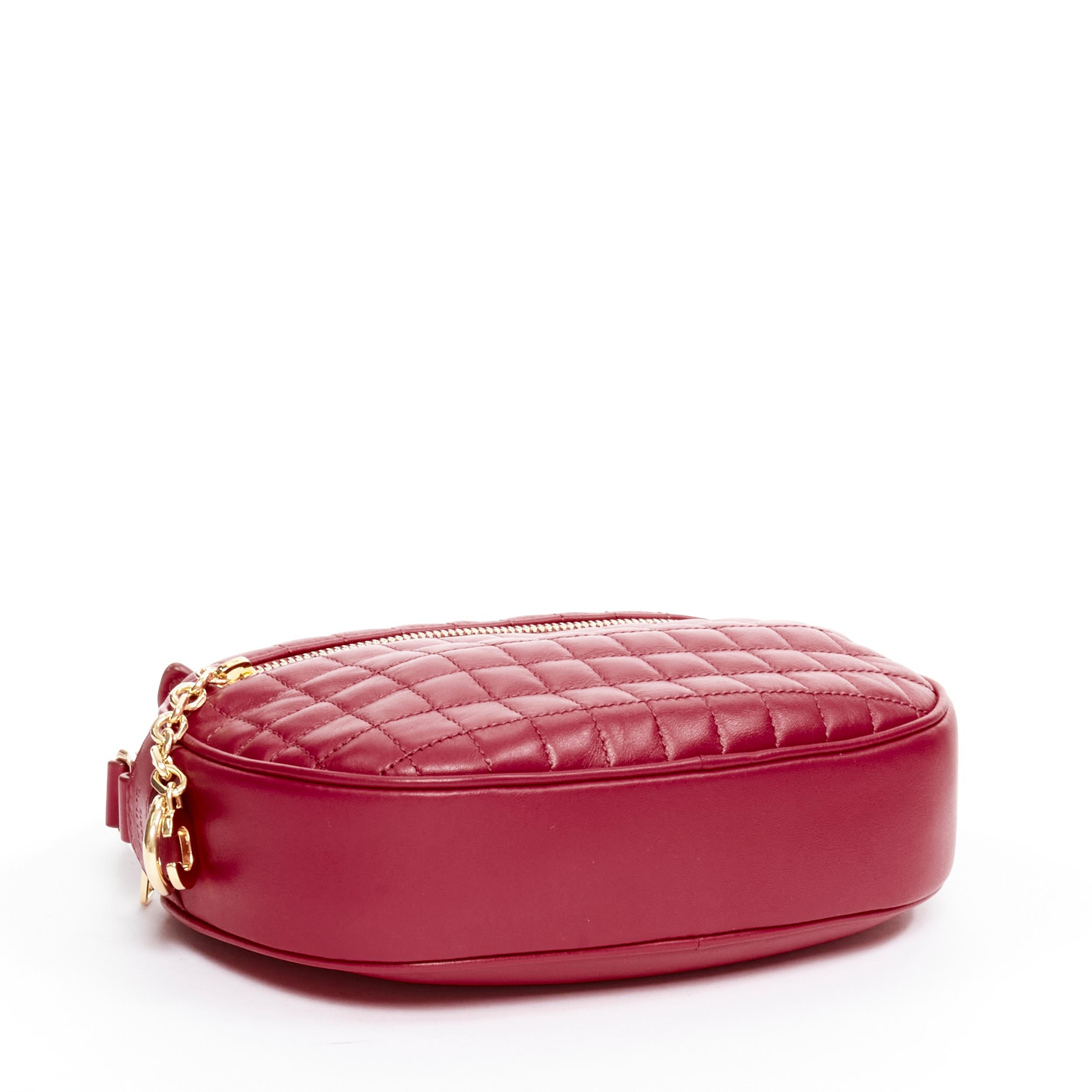 new CELINE Hedi Slimane 2019 C Charm red quilted small crossbody camera bag For Sale 1