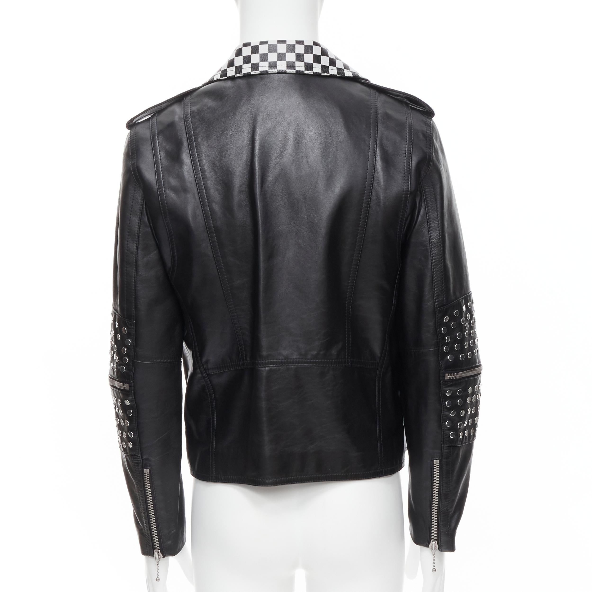 checkered motorcycle jacket