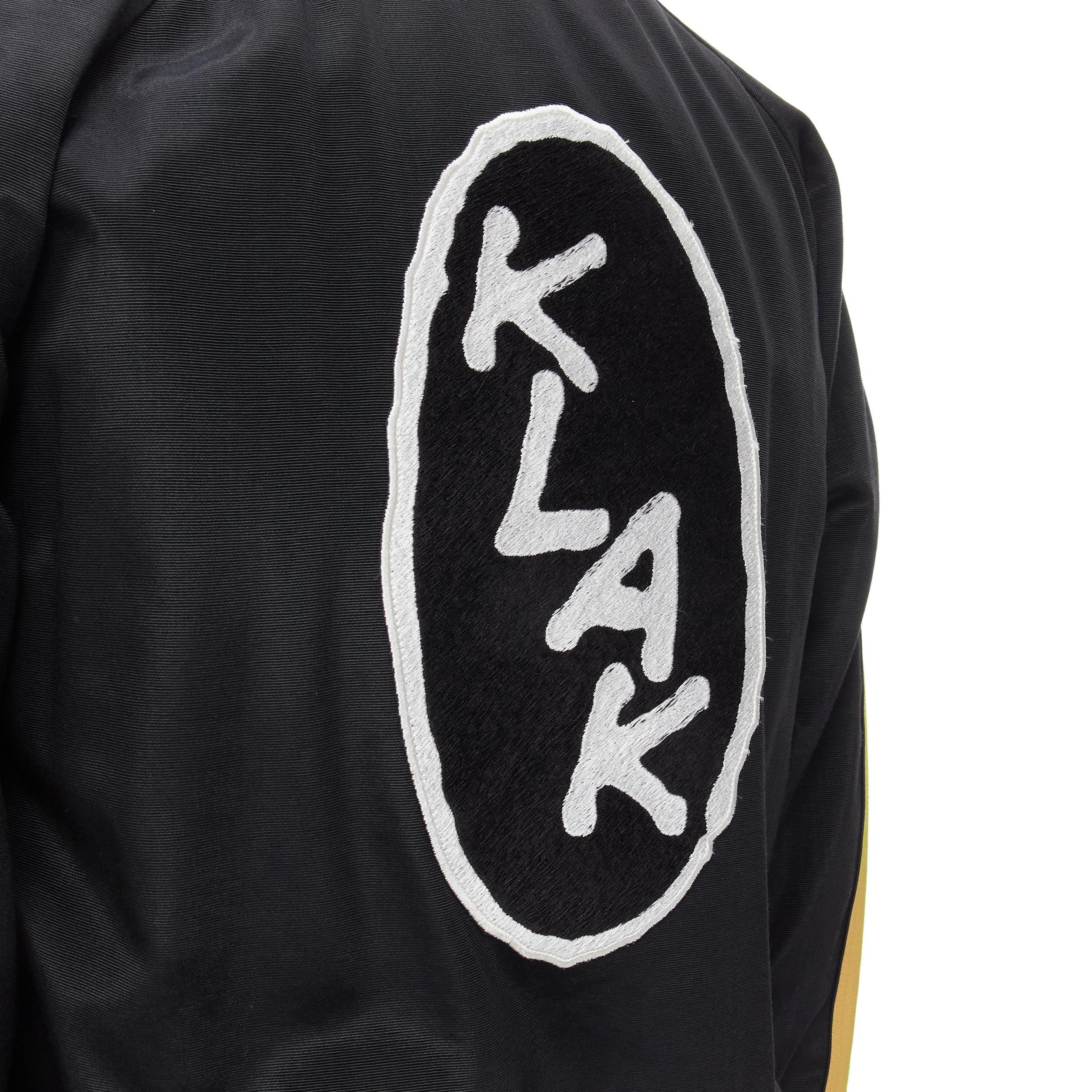 Black new CELINE Hedi Slimane Christian Marclay 2019 Runway KLAAK Teddy bomber EU50 L