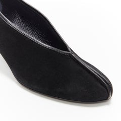 new CELINE PHOEBE PHILO Bam Bam metal heel black suede kung fu shoes EU38.5