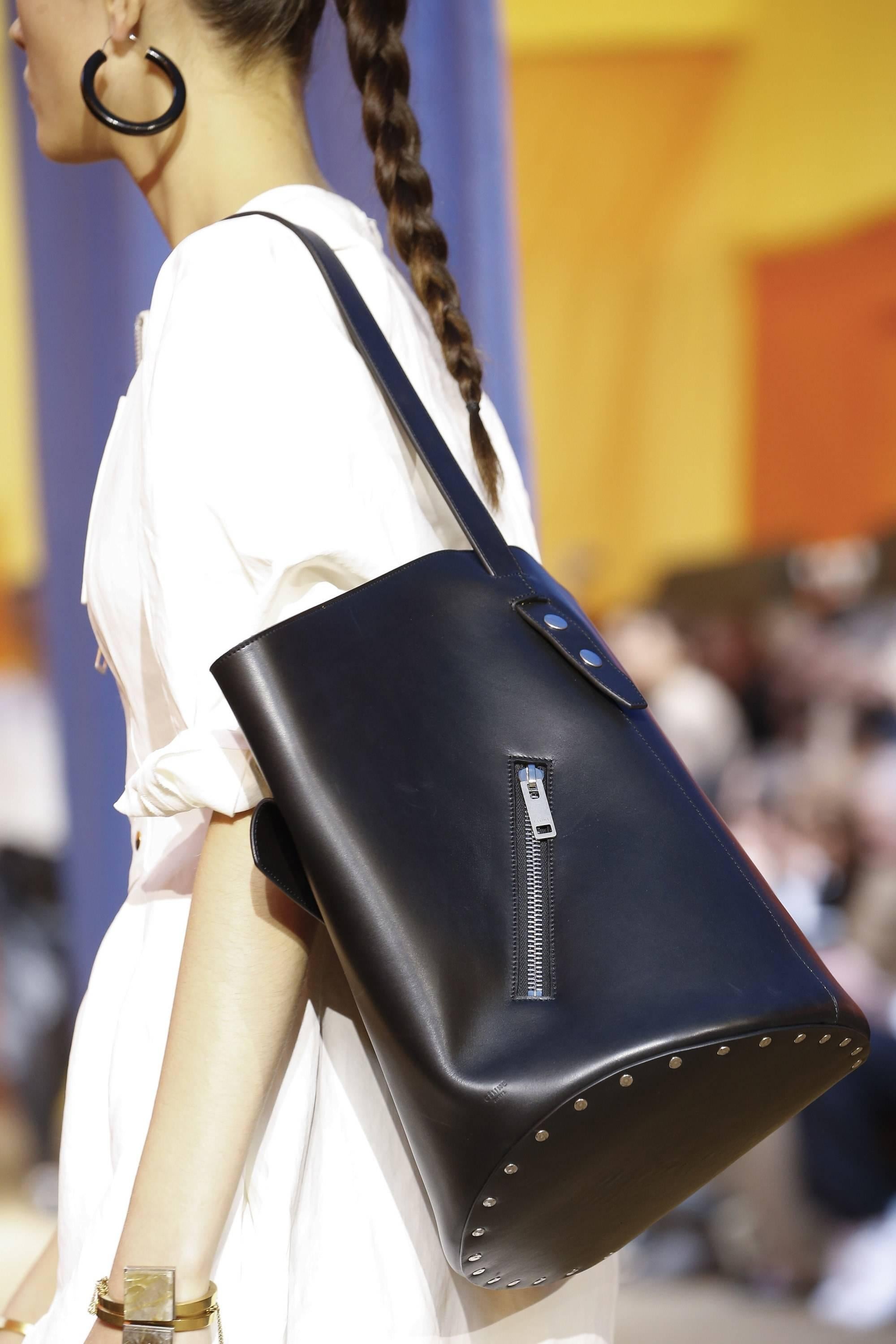 new CELINE Phoebe Philo black leather biker bag with silver new CELINE Phoebe Philo black leather biker bag with silver