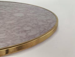 New Century Round Cast Iron Base with Marble Top Garden Table or Bistro Table