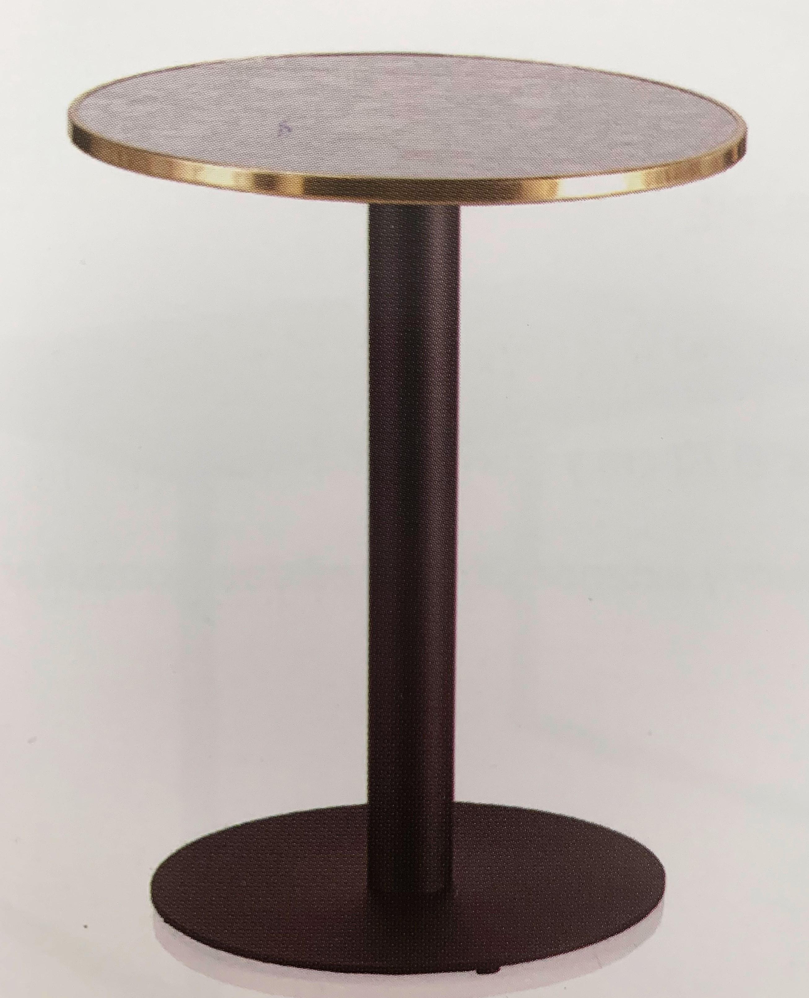 Runder gusseiserner Sockel mit Marmorplatte, Gartentisch oder Bistrotisch, Jahrhundertmitte (Französische Provence) im Angebot