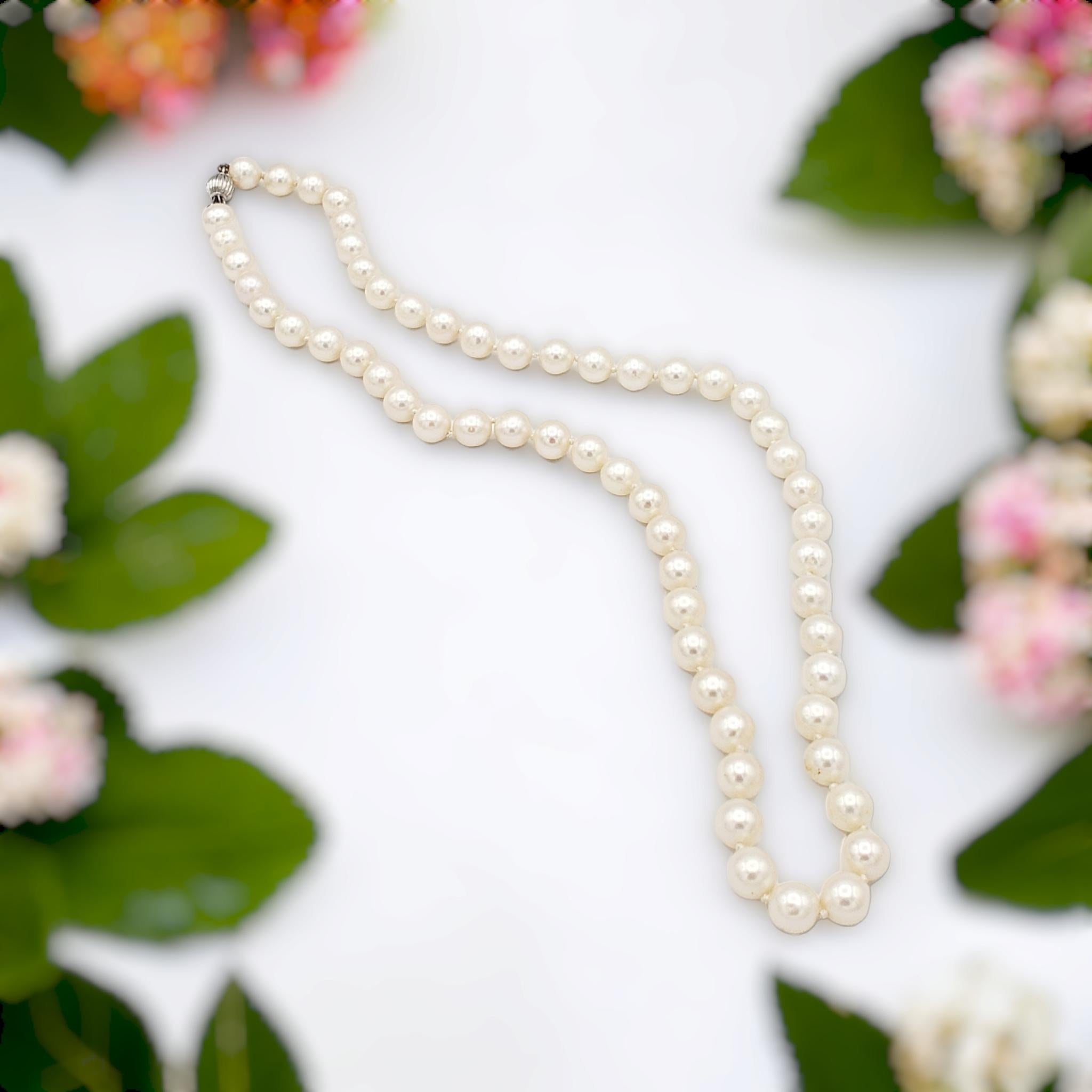 NEW Certified AA+ Quality Japanese Akoya Salt Water White Pearl Necklace For Sale 10