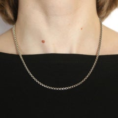 Neu Chamilia Halskette 1210-0008 Box Kette Snap Oxidiertes Sterlingsilber